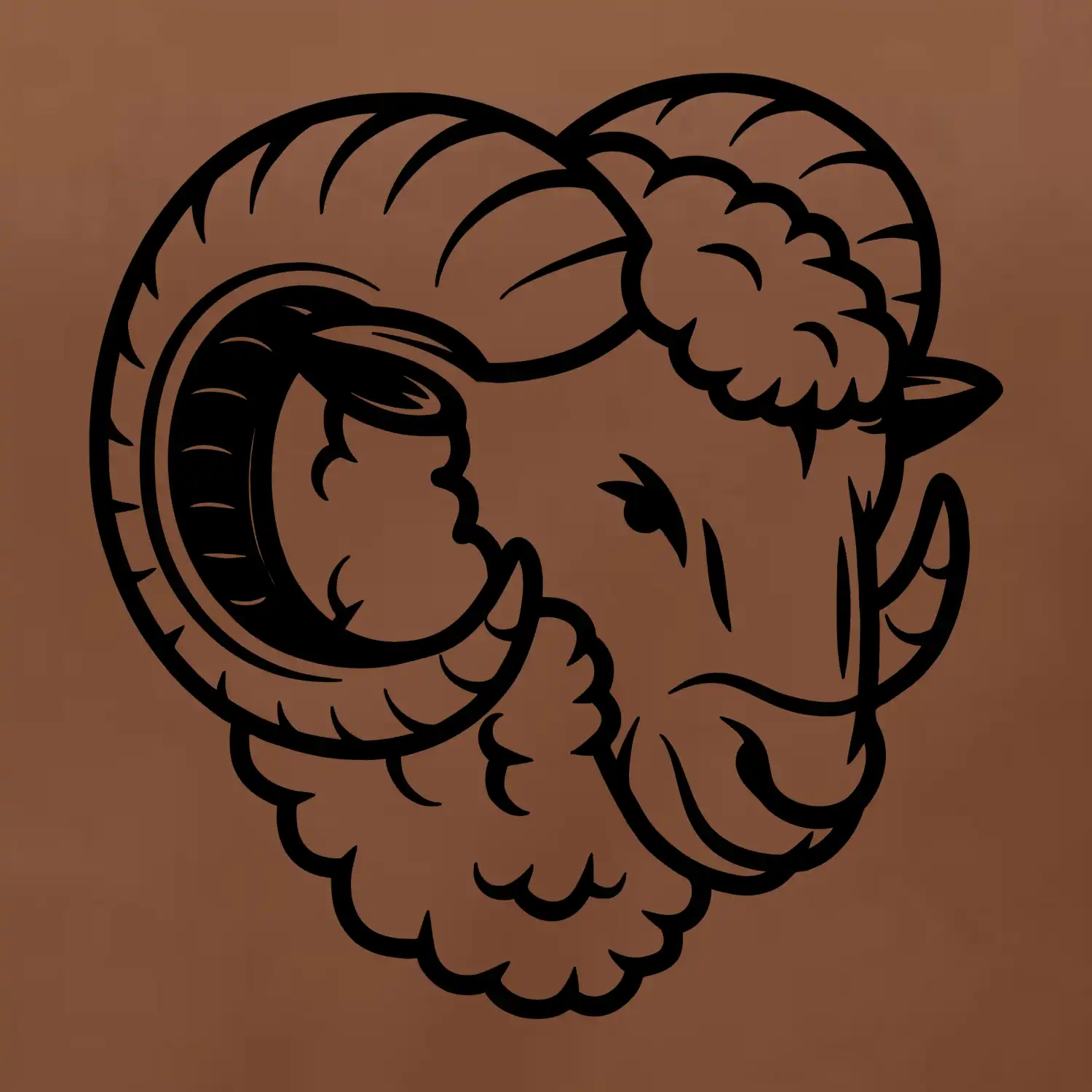 Bílá Hlava berana obrys