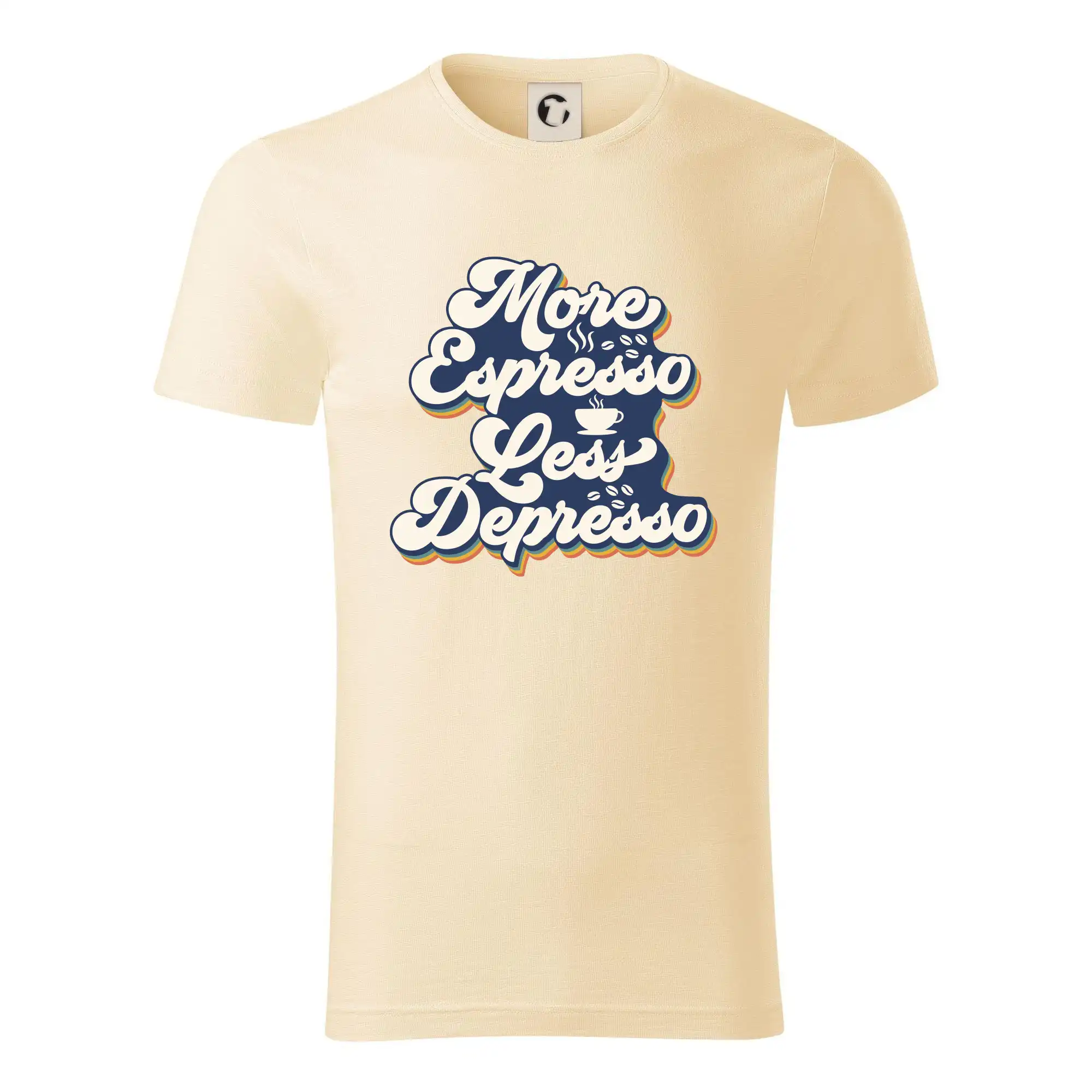 Motívy pre baristu a milovníkov kávy - More espresso less depresso - Tričko z organickej bavlny