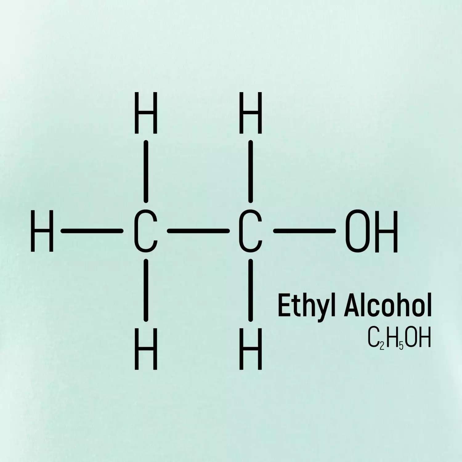 Molekulární struktura Ethanol