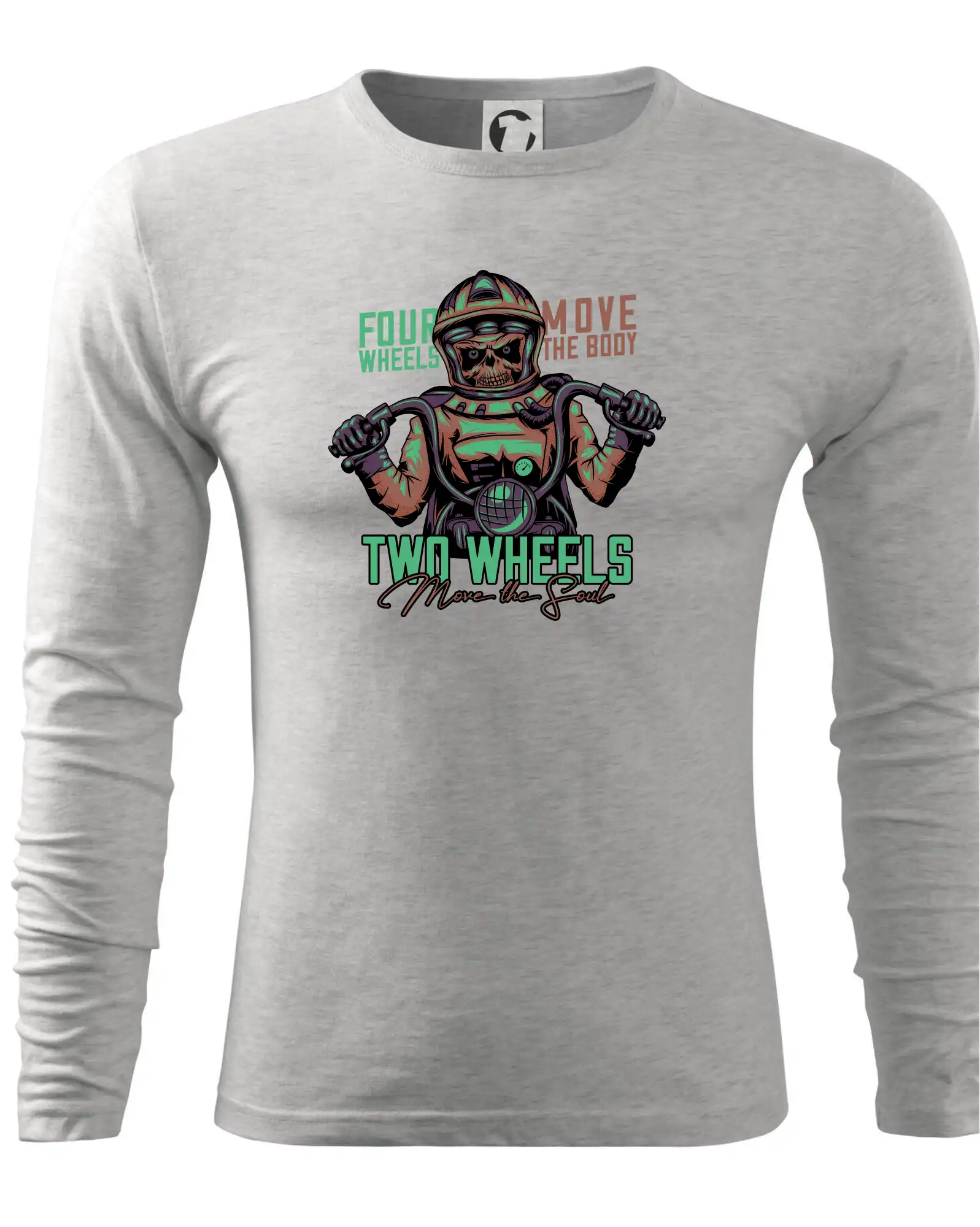 Tričká a mikiny s potlačou motoriek – pre pravých motorkárov - Two Wheels Move the Soul - Tričko s dlhým rukávom FIT-T long sleeve