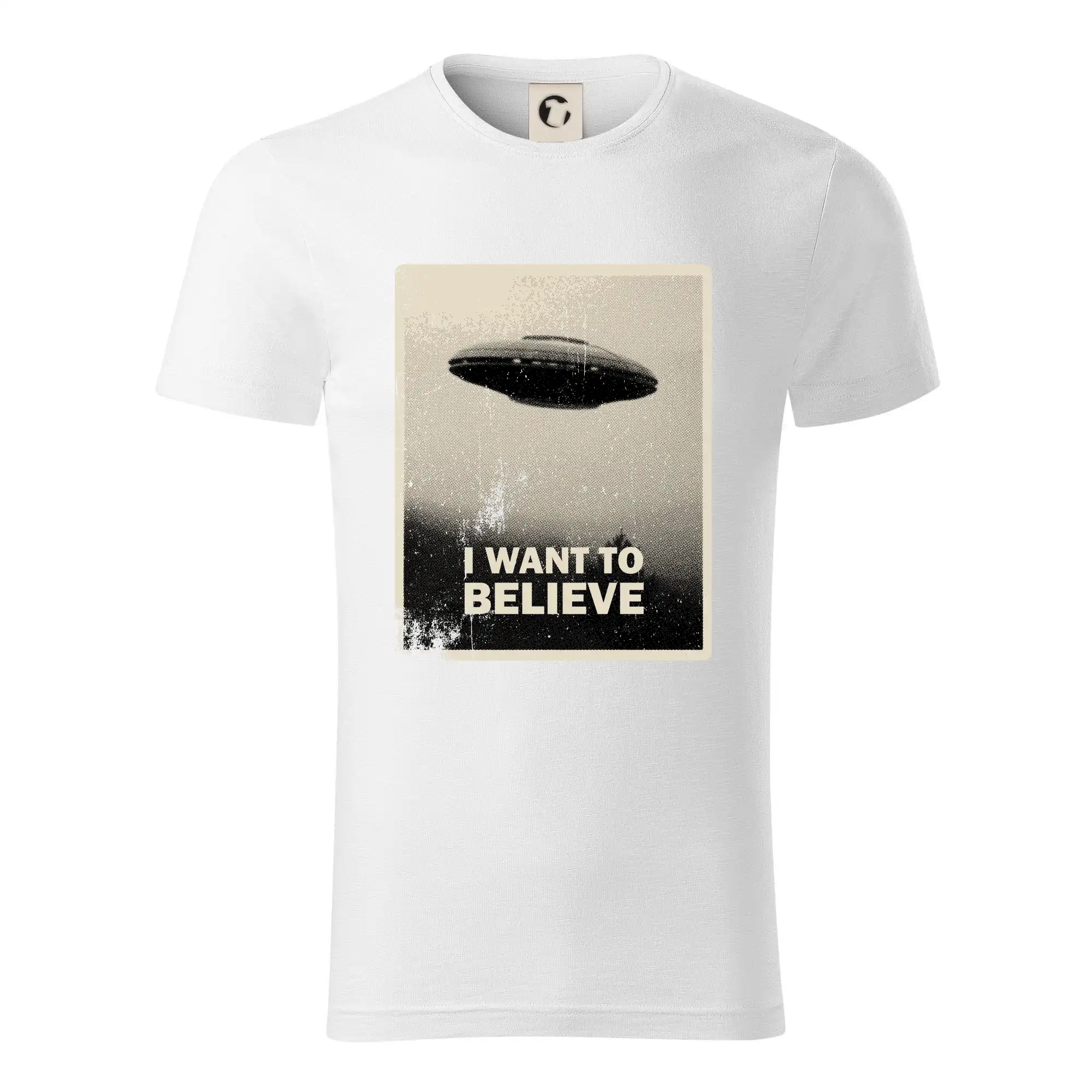 Vesmirne tričká - Poster I Want to Believe - Tričko z organickej bavlny
