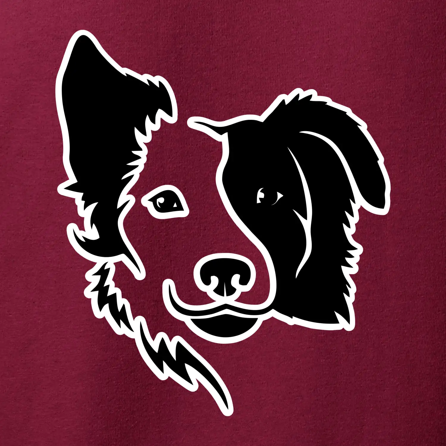 Border kólie obrys hlavy