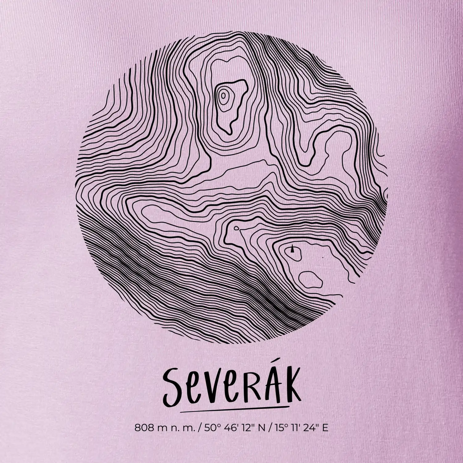 Severák - vrstevnice v kruhu