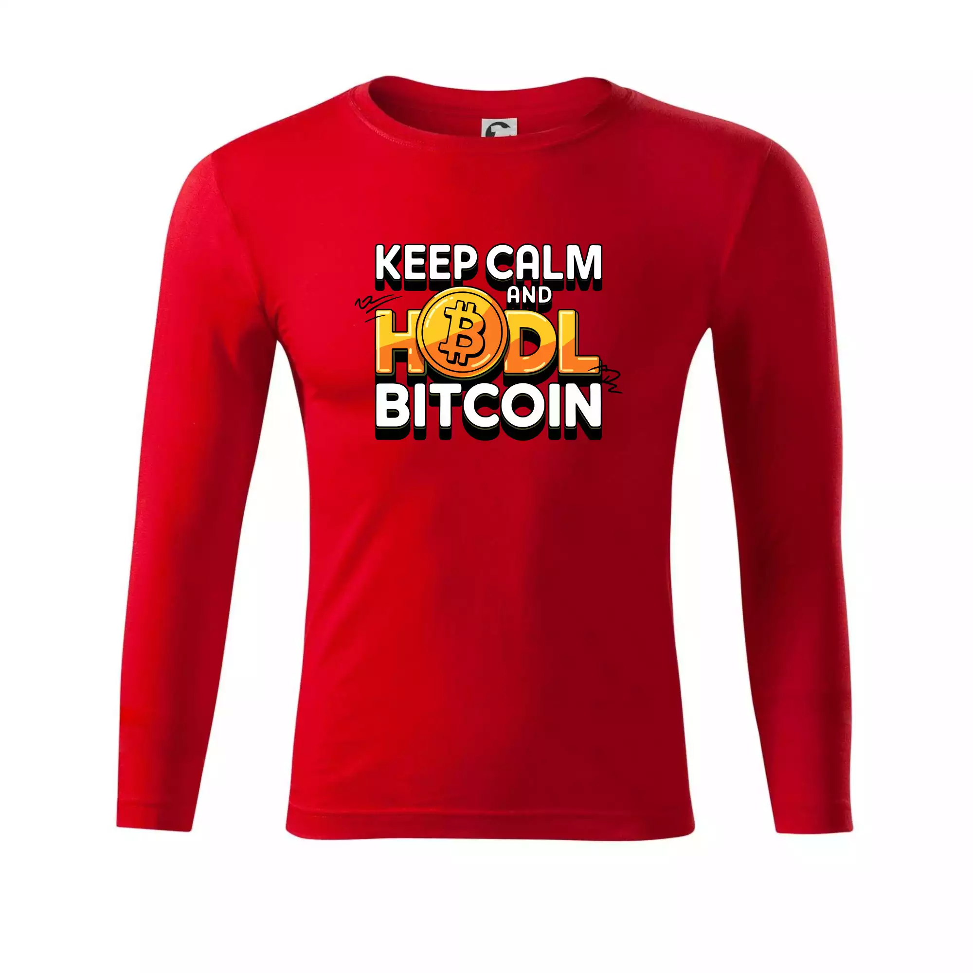 3D nápis Keep Calm and HODL Bitcoin