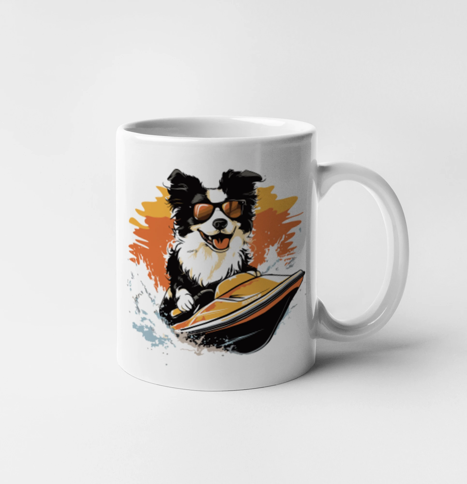 Border Kolie na vodním skútru