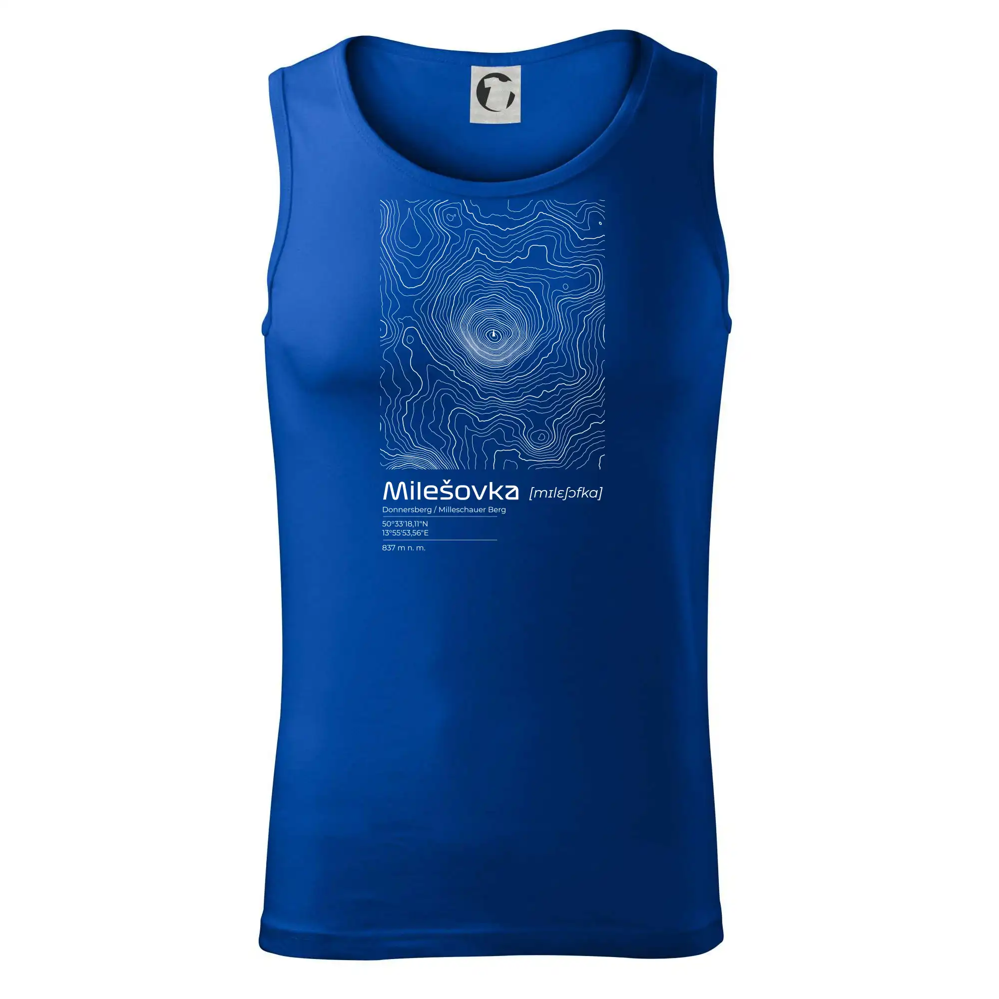 Milešovka - vrstevnice v obdélníku