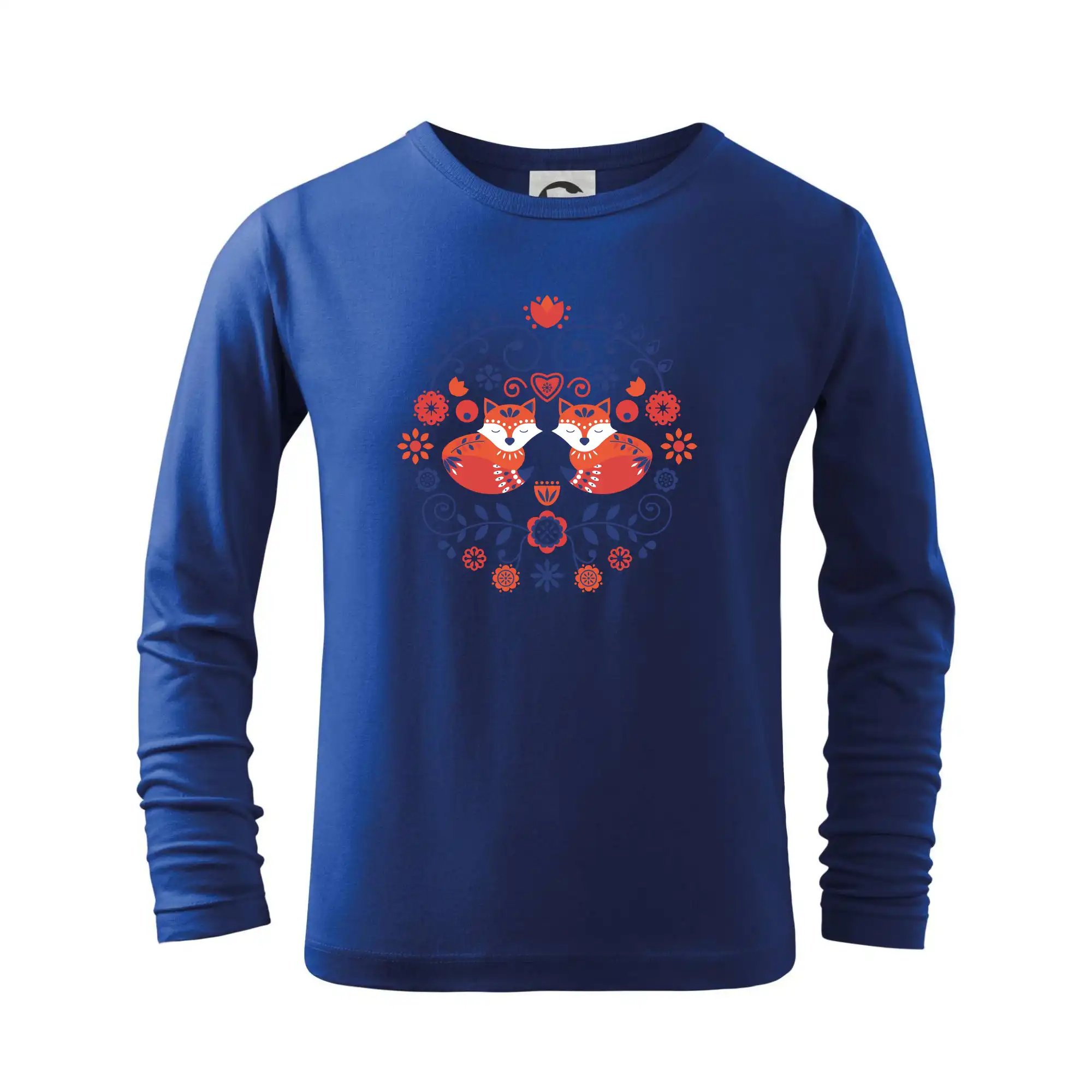 Folklór - Folklór - dve líšky - Tričko detské Long Sleeve