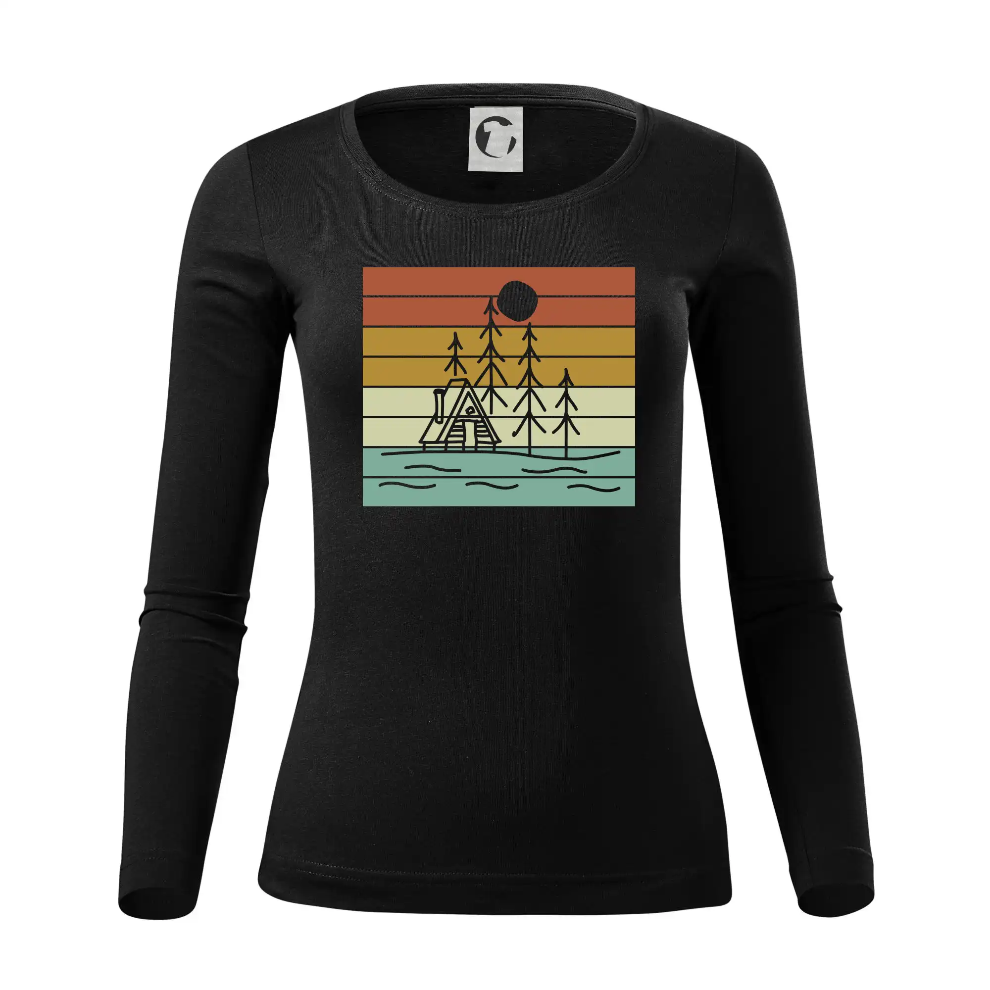Tričká na chalupu - Vintage chalupa - Dámske tričko FIT-T LS - zužené
