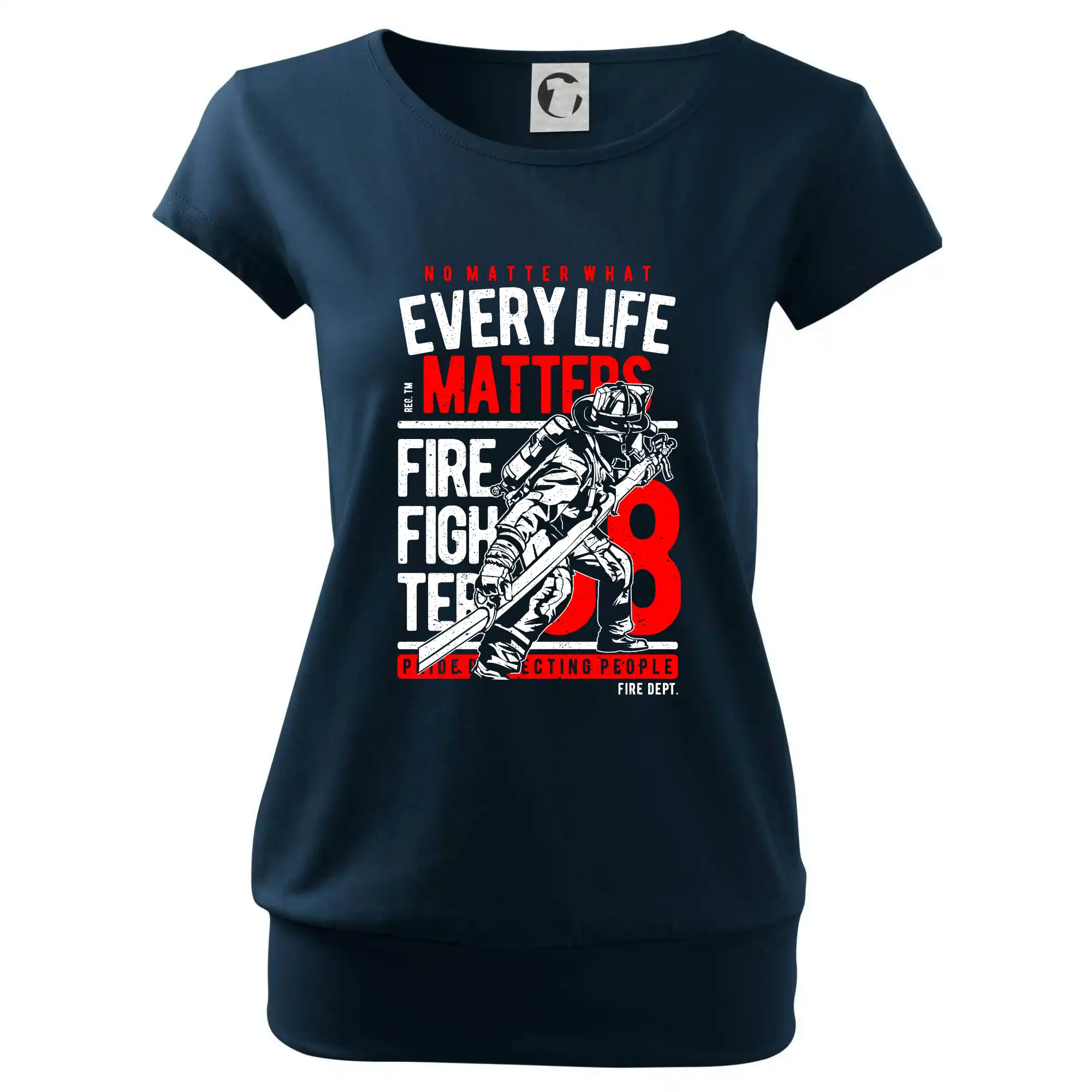 Originálne tričká pre hasičov - Every Life Matters - Voľné tričko city