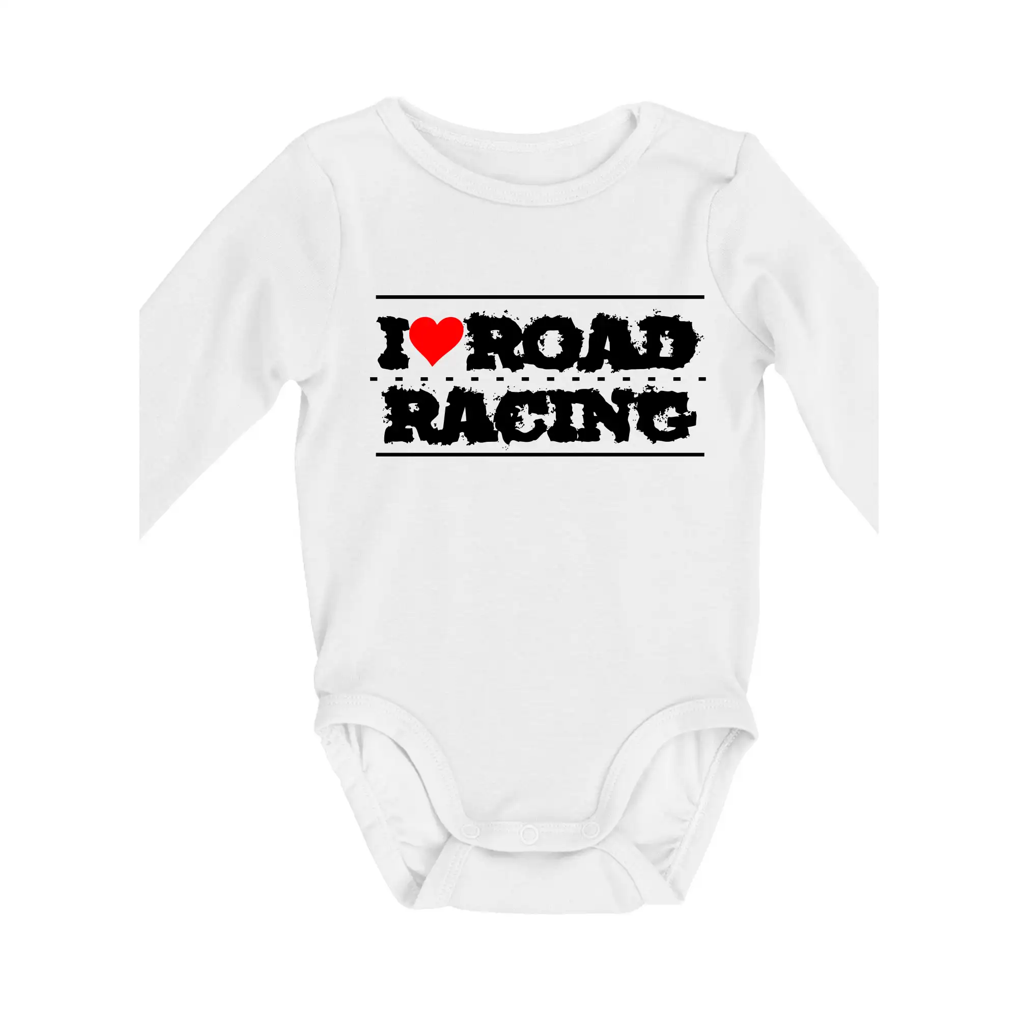 Tričká a mikiny s potlačou motoriek – pre pravých motorkárov - I love road racing - Body dojčenské s dlhým rukávom