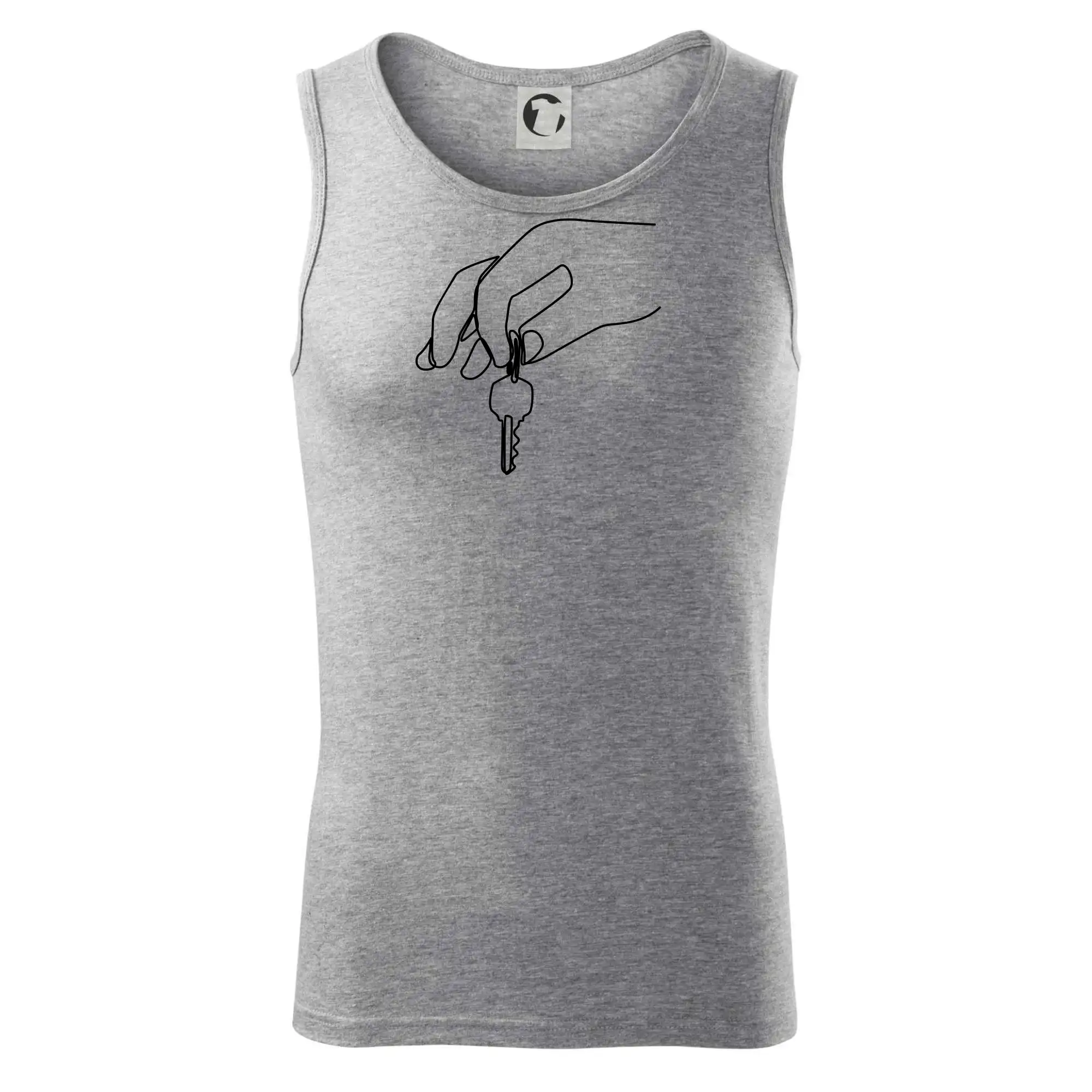 Klíče a ruka jedním tahem