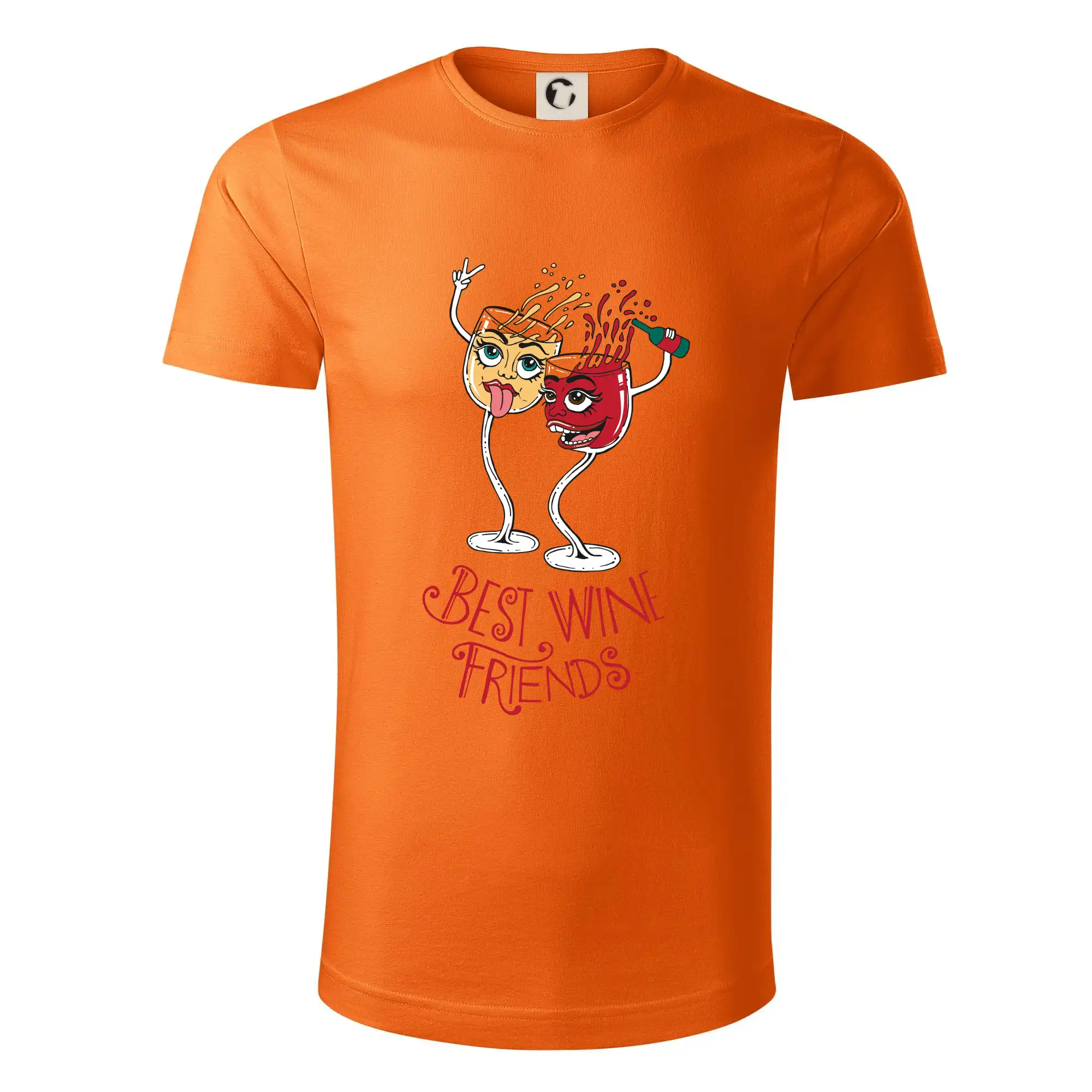 Vtipná tričká s tematikou vína - Best wine friends dancing (Pecka design) - Tričko z organickej bavlny