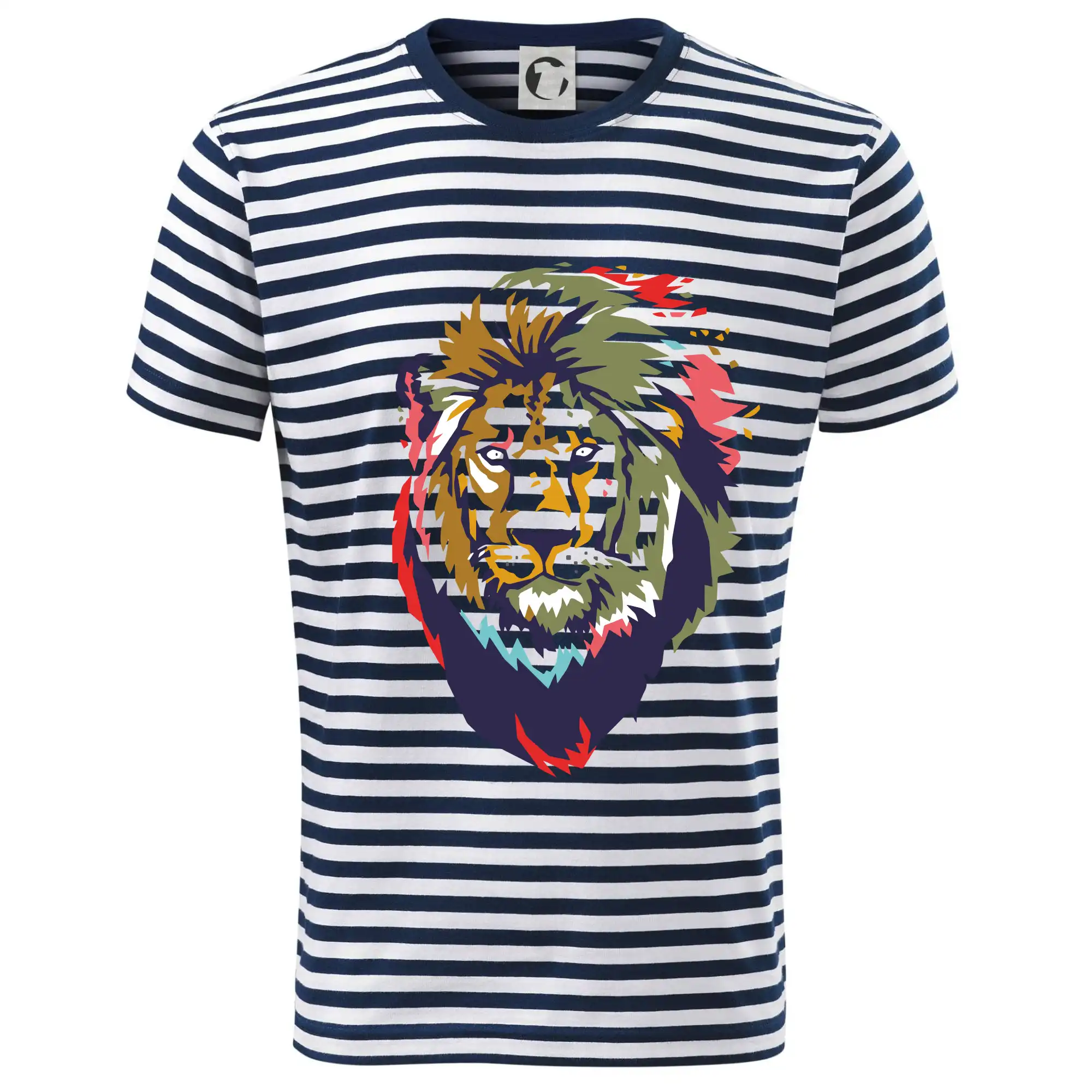 Tričká s levom - Hlava leva kreslená jednoduchá - Dětské triko na vodu