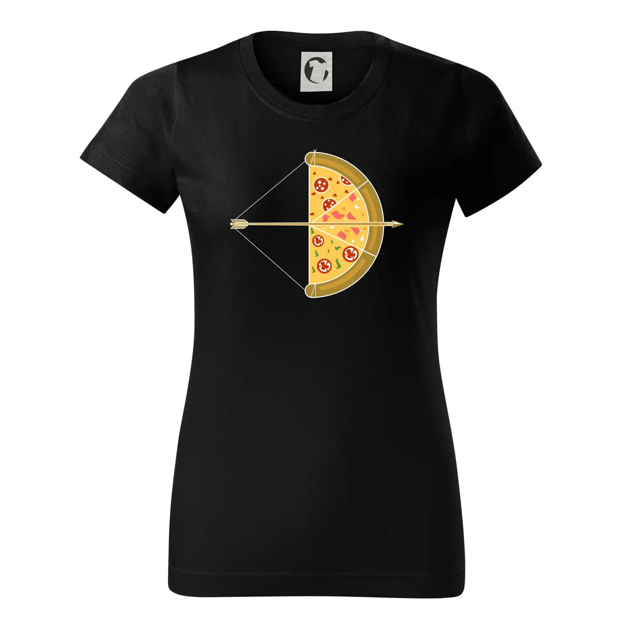 Šíp a pizza - Dámske tričko basic - ľahko voľnejšie a dlhšie