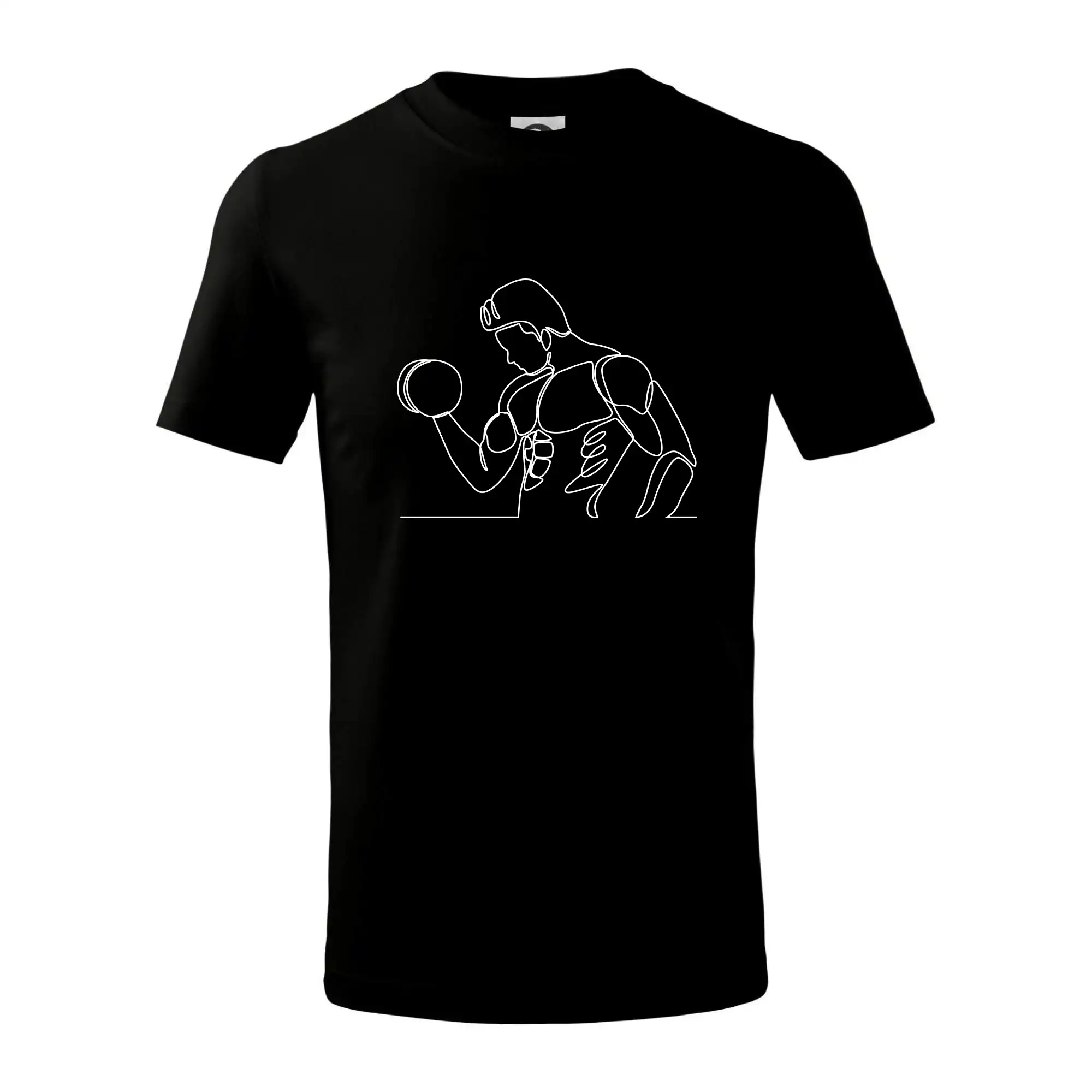 Fitness muž jedním tahem