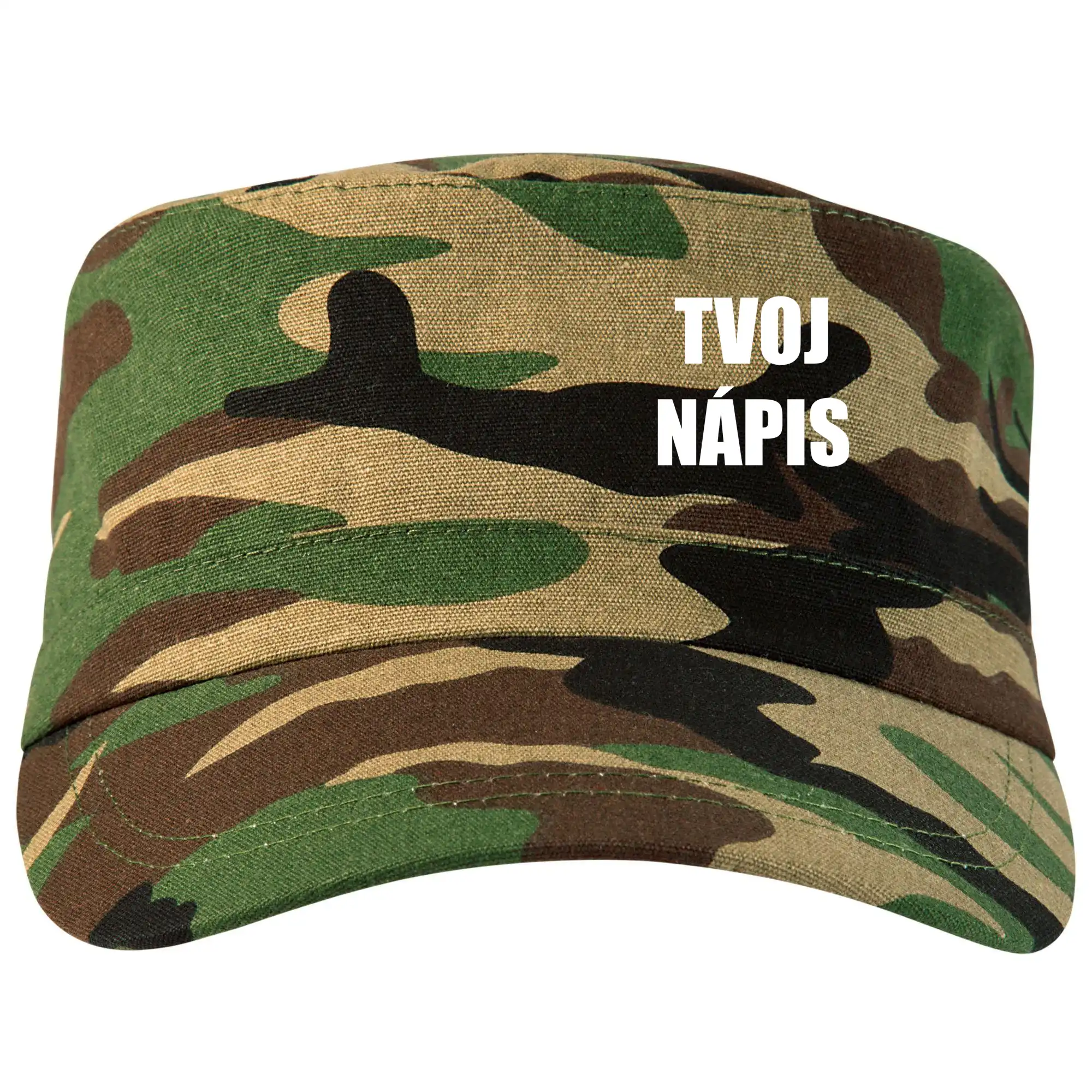 MyShirt tričká - Tvoj vlastný nápis tlačiaci - na prsníku - Šiltovka CAMO