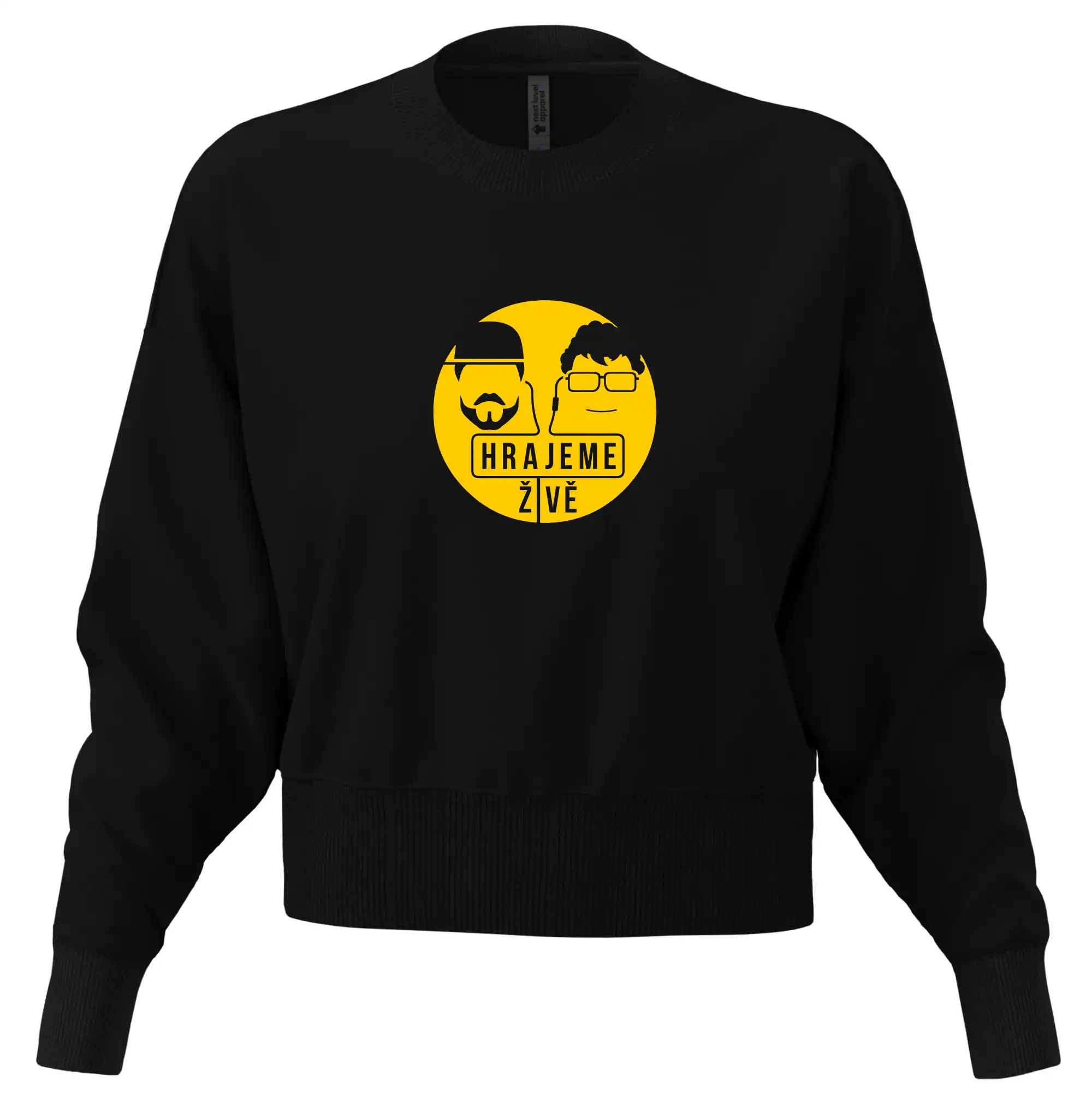 Tričká, mikiny a šiltovky pre Youtubery - Vortex hrajeme živě - Mikina oversize crop OVERSIZE