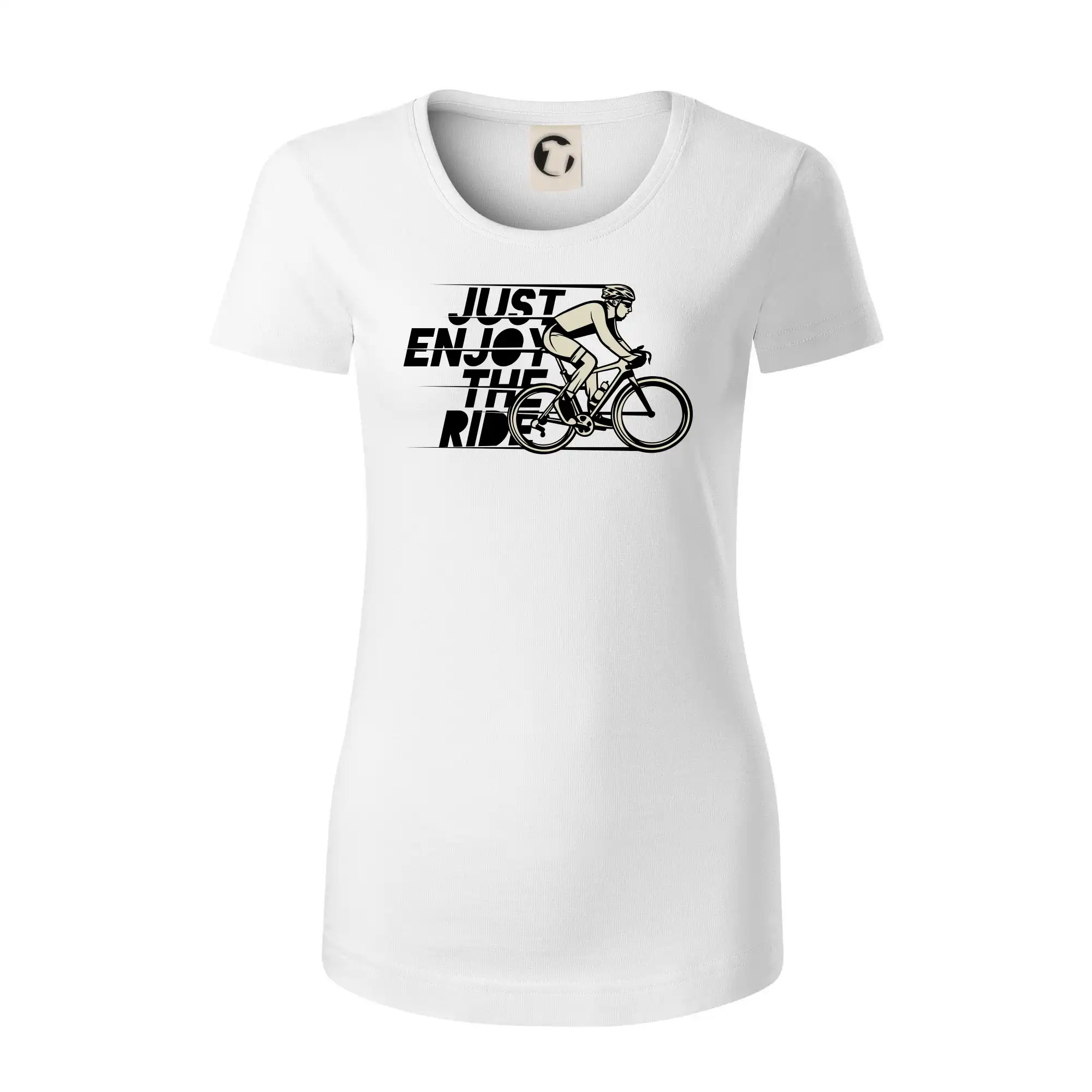 Tričko ako darček pre cyklistu - Just enjoy the ride - Dámske tričko z organickej bavlny Origin (GOTS)