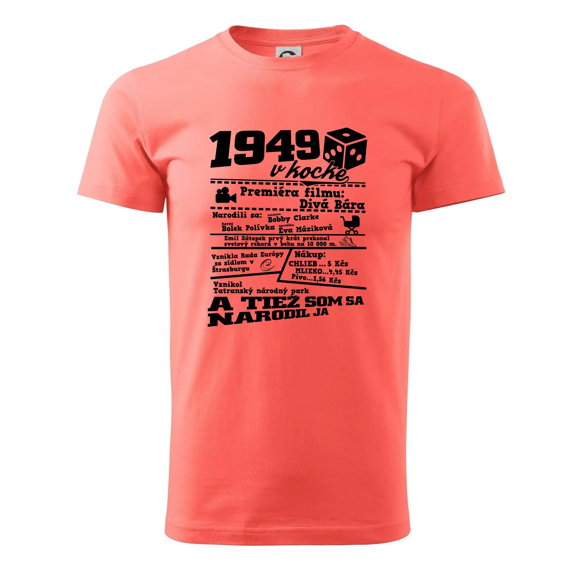 Tričká k narodeninám - 1949 v kocke - Pánske tričko nižšej gramáže