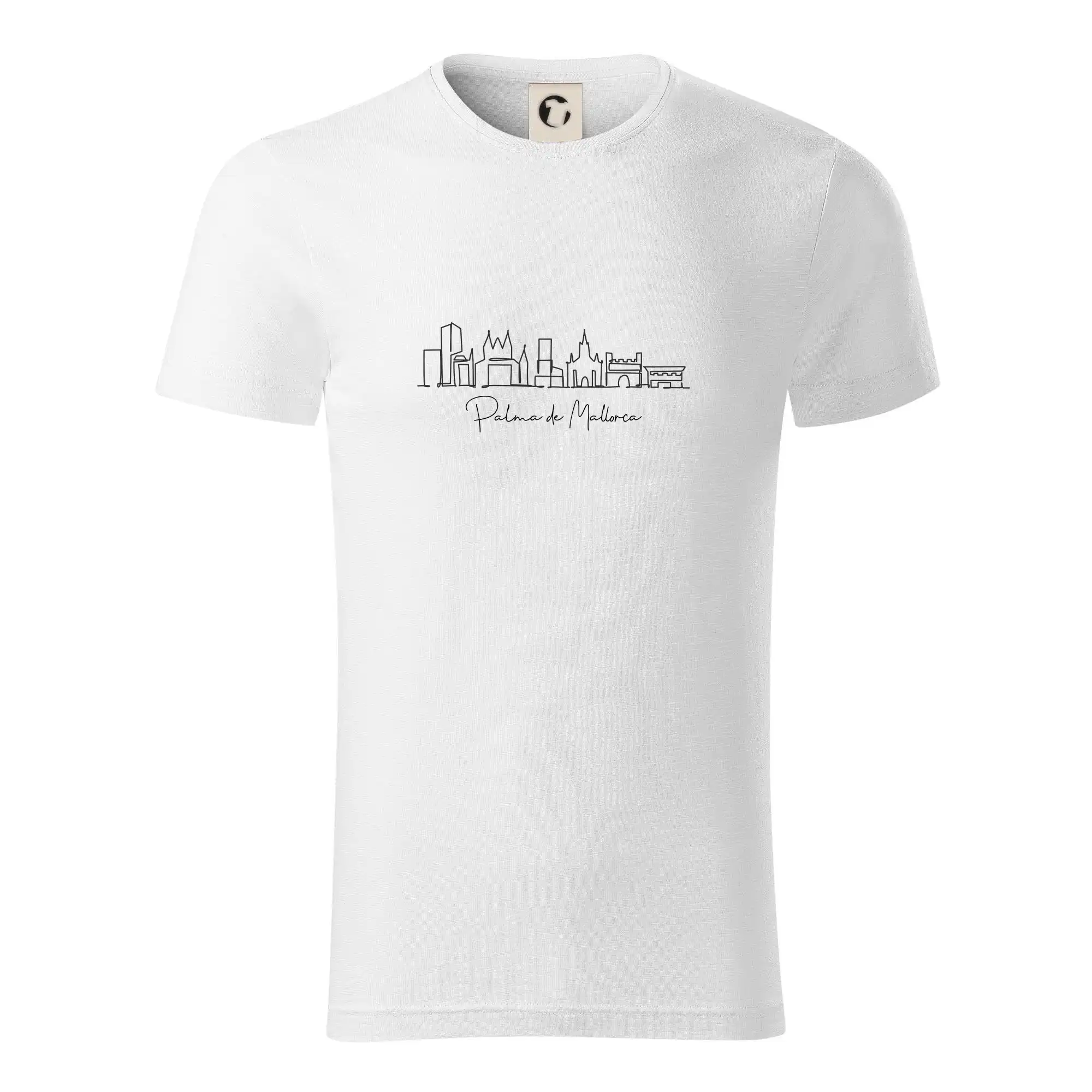 Ostatné mestá / miesta - Mallorca - Siluety pamiatok - Tričko z organickej bavlny