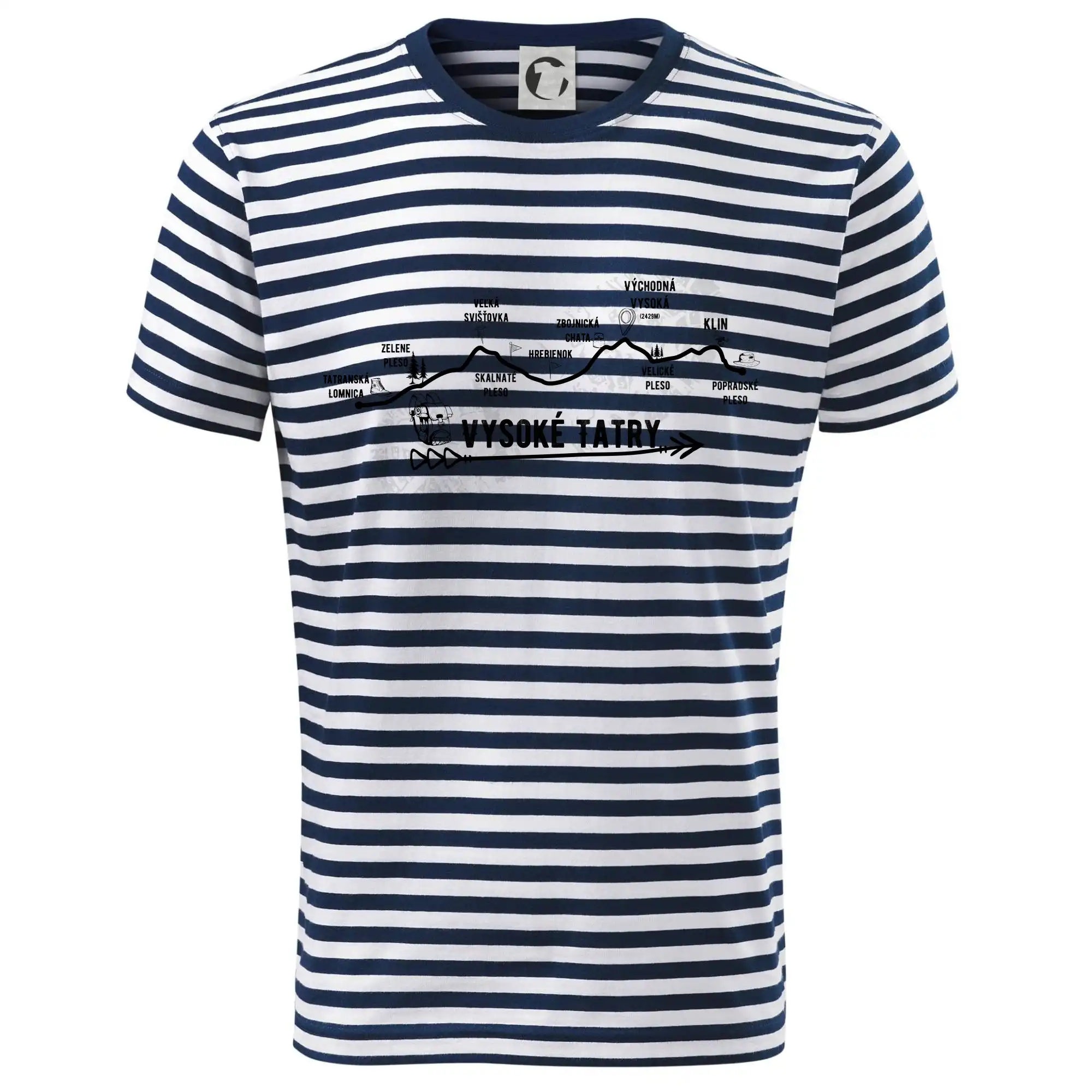 Cestovateľská tričká - Profil kopcov - Vysoke Tatry - profil cesty - Dětské triko na vodu