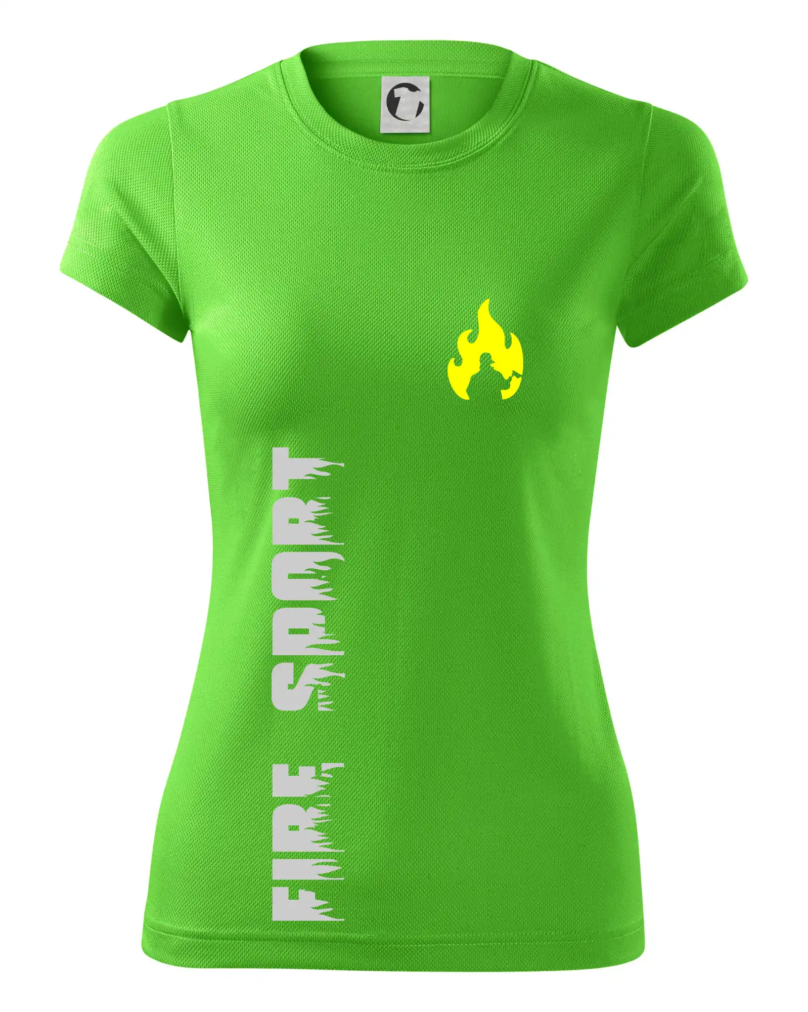 Originálne tričká pre hasičov - DHZ - Váš názov - FLUO + Reflexná potlač - Dámske Fantasy športové (dresovina)