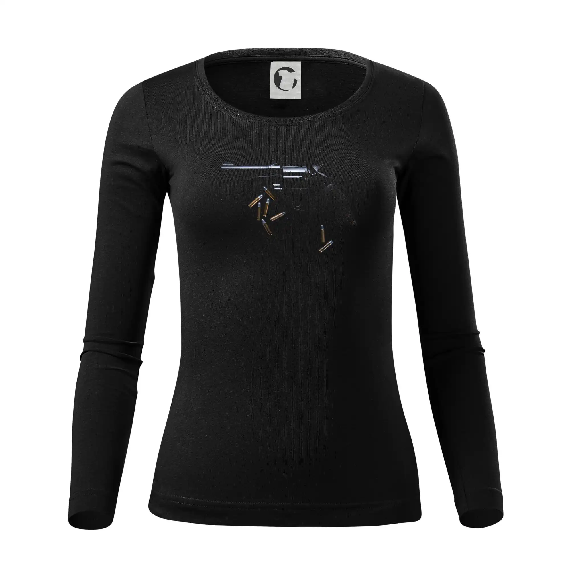 Zbraň a náboje - Dámske tričko FIT-T LS - zužené