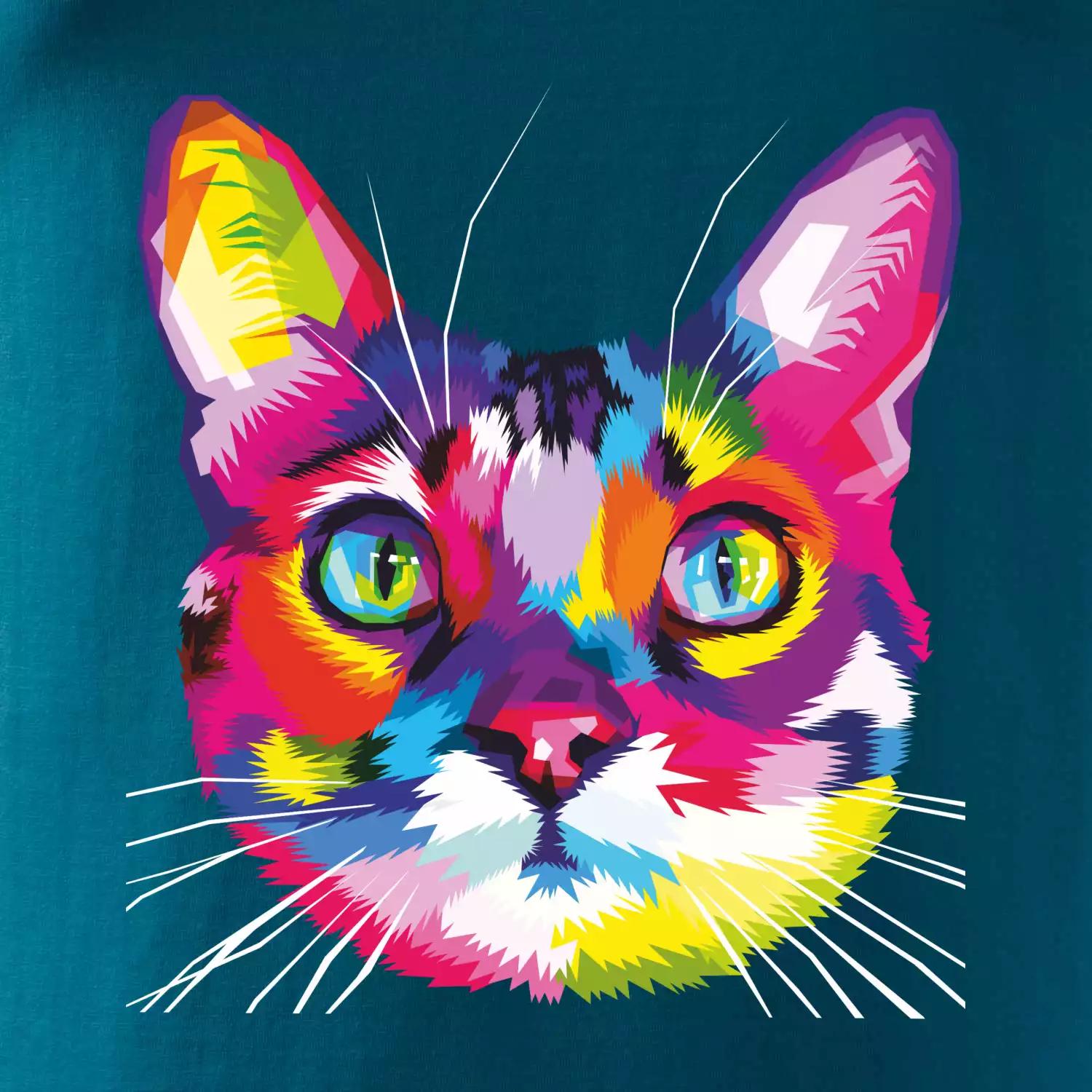 Kočka duhová hlava