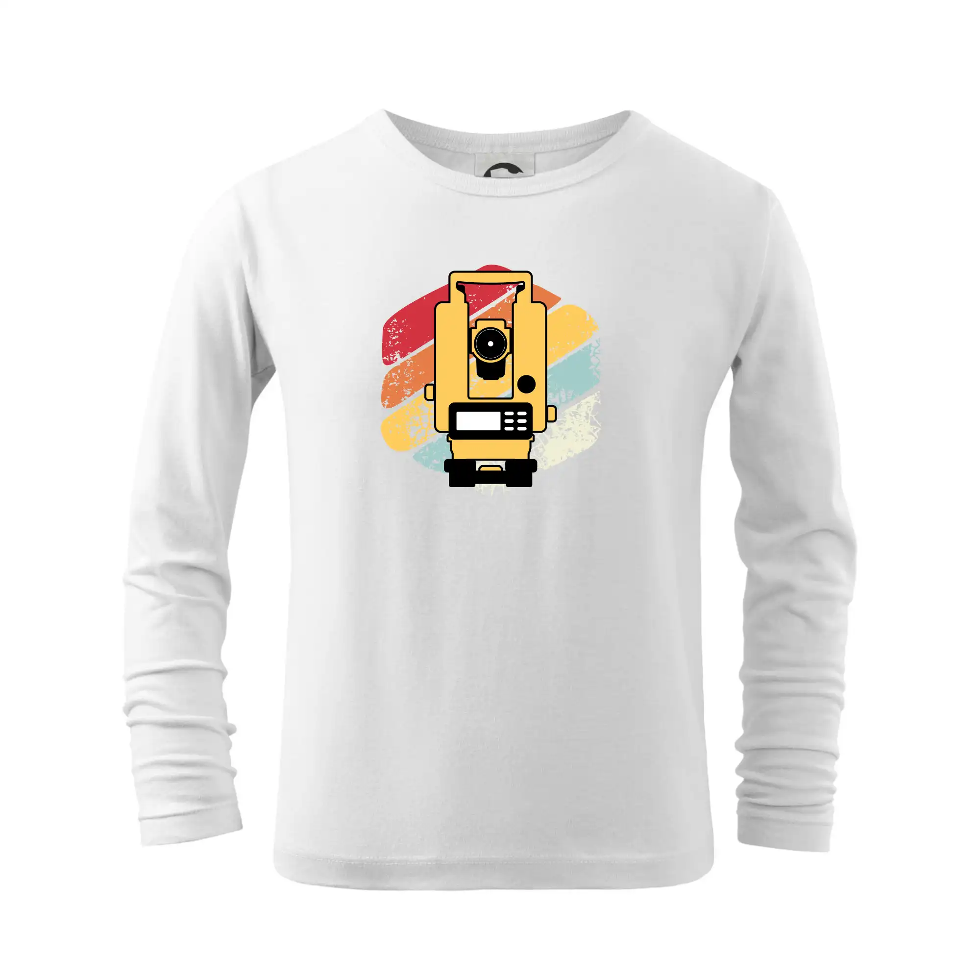 Vtipné tričká do práce - Teodolit vintage - Tričko detské Long Sleeve