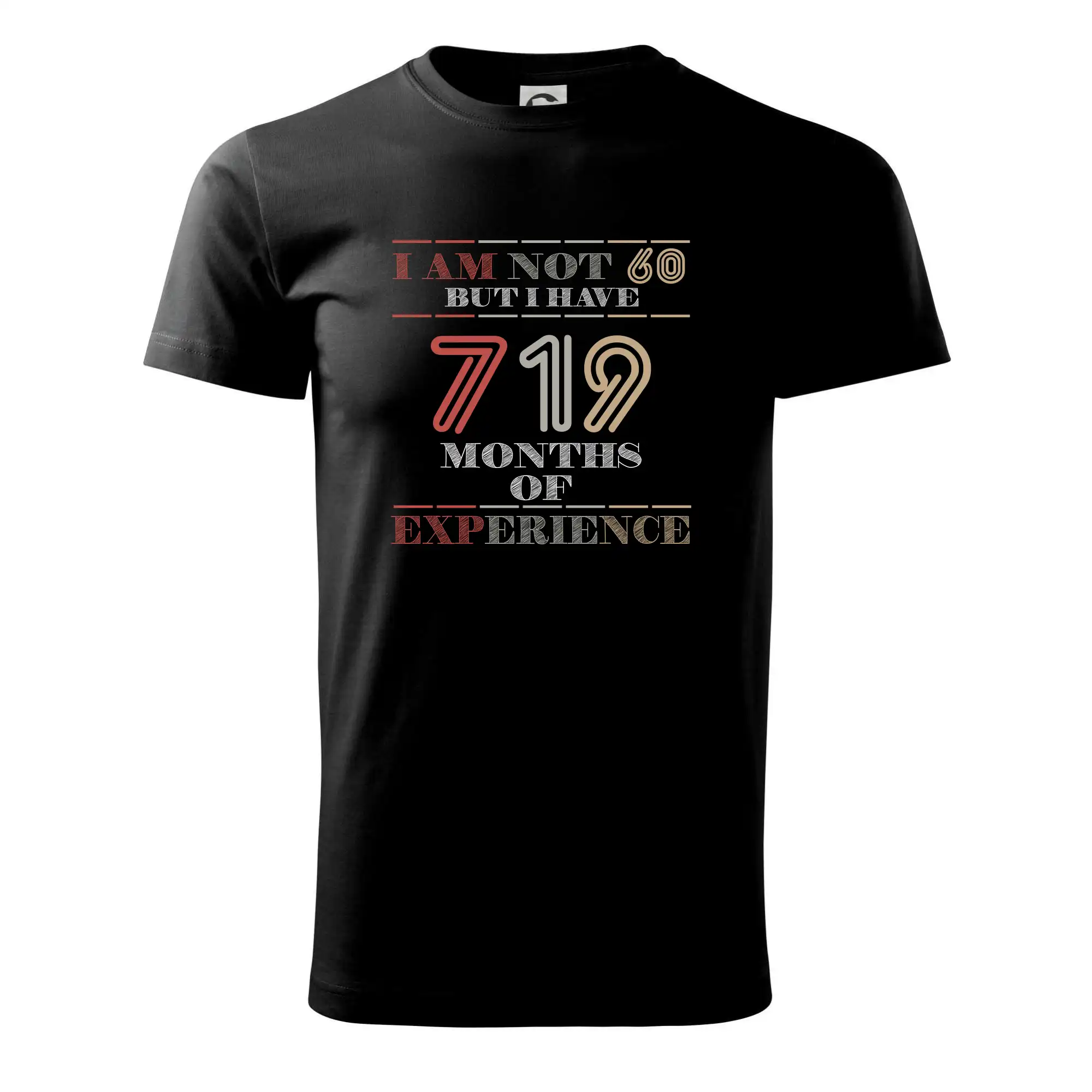 Tričká k narodeninám - 60 years 719 months of experience - Pánske tričko nižšej gramáže