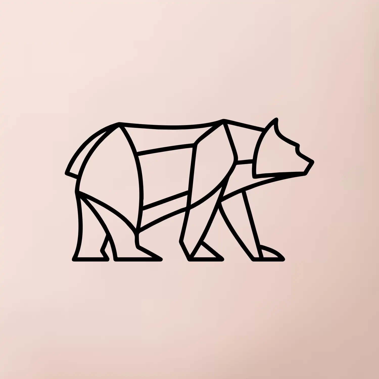 Geometrie lední medvěd chodící