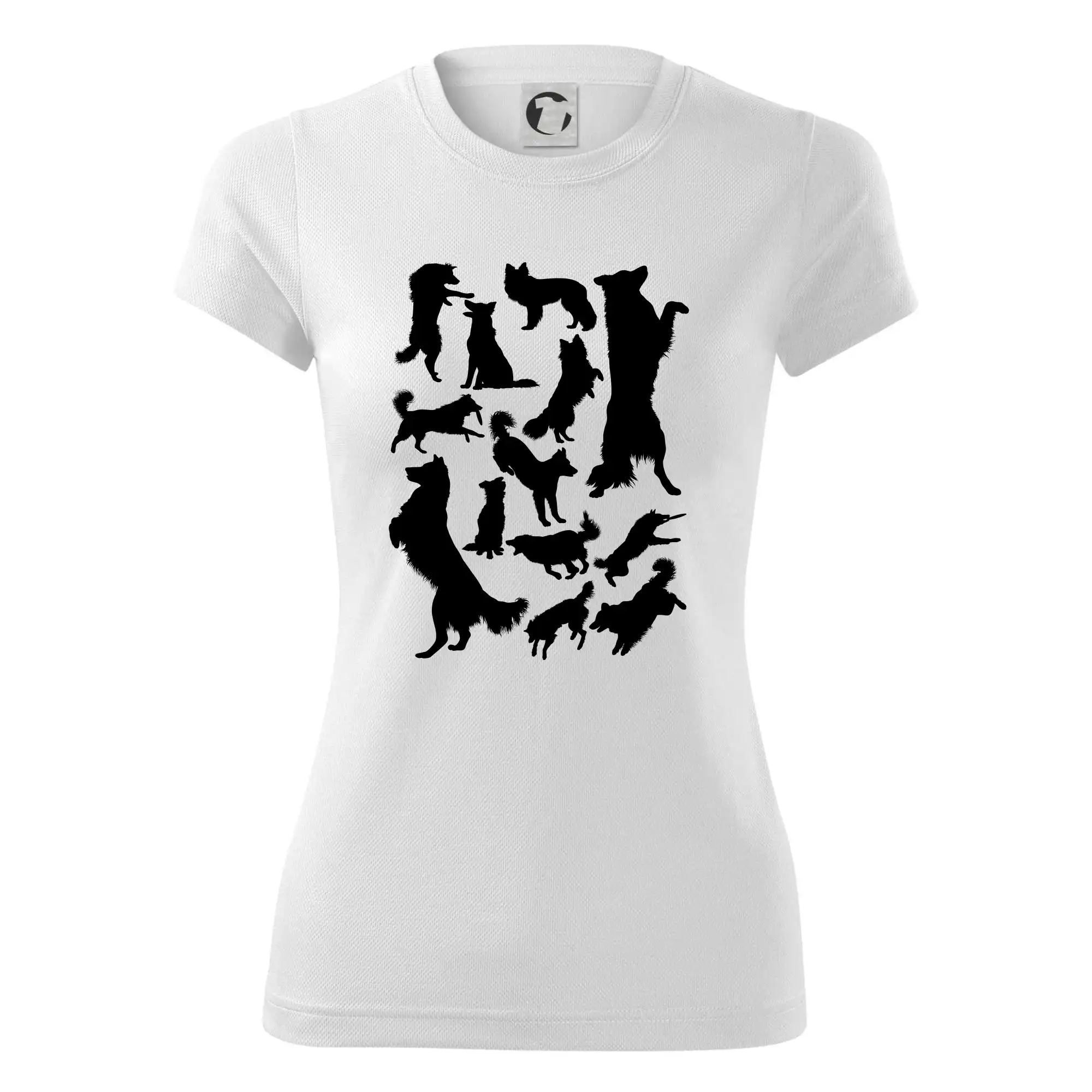 Border kolie siluety