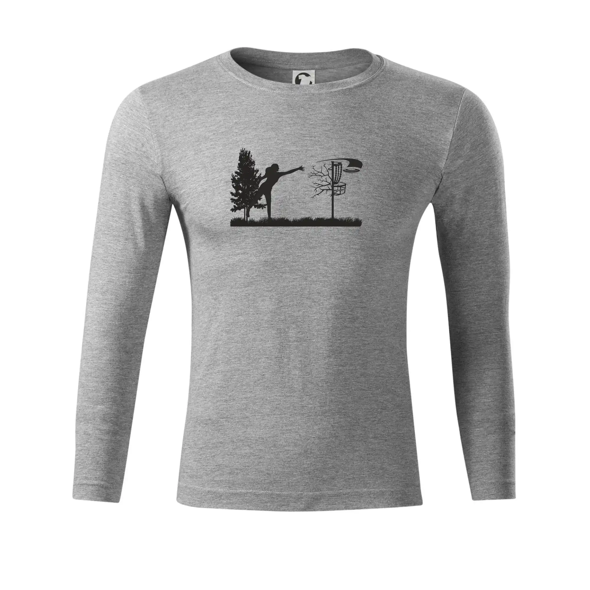 Disc golf - žena černý obrázek