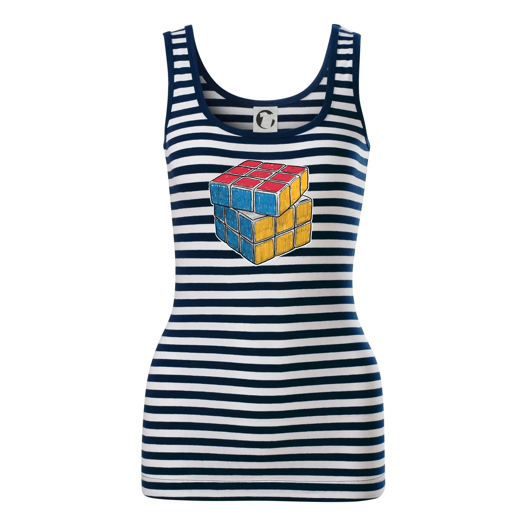 Grafické tričká - Rubikova kocka kreslená - Sailor tielko na vodu
