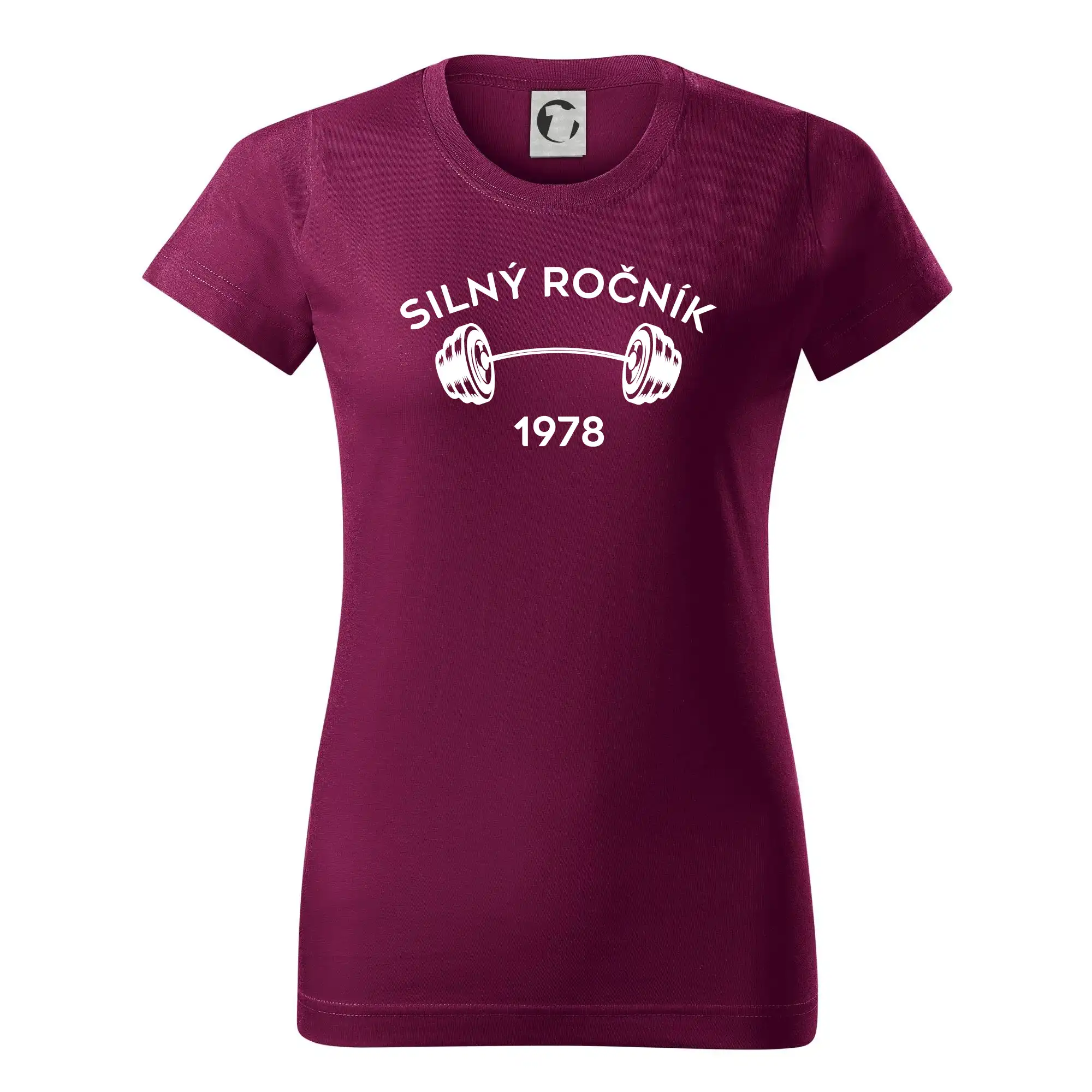 Trička s ročníkom 1978 - Silný ročník - Letopočet 1978 - Dámske tričko basic - ľahko voľnejšie a dlhšie