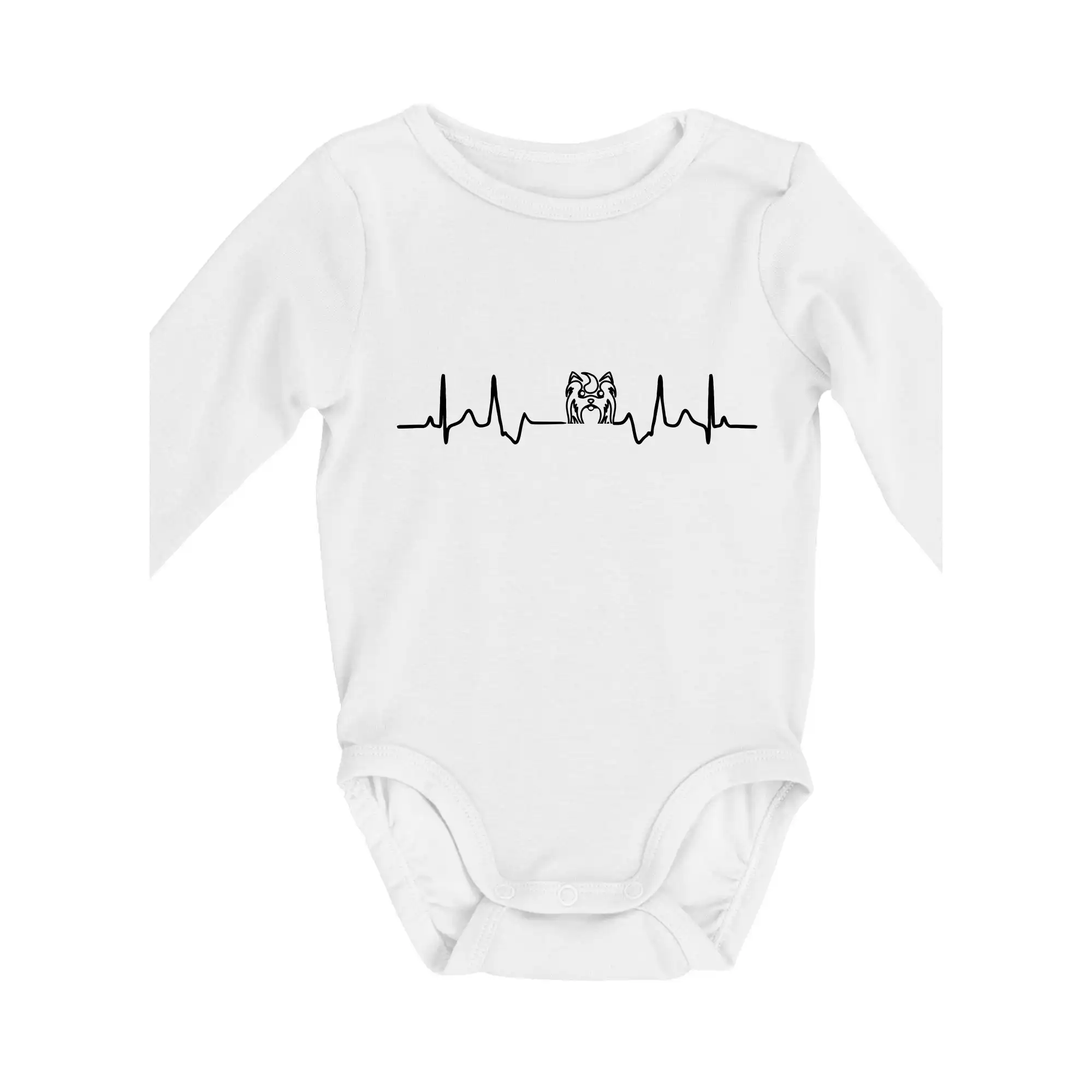 Ši-tzu - Shih-tzu ekg hlava - Body dojčenské s dlhým rukávom
