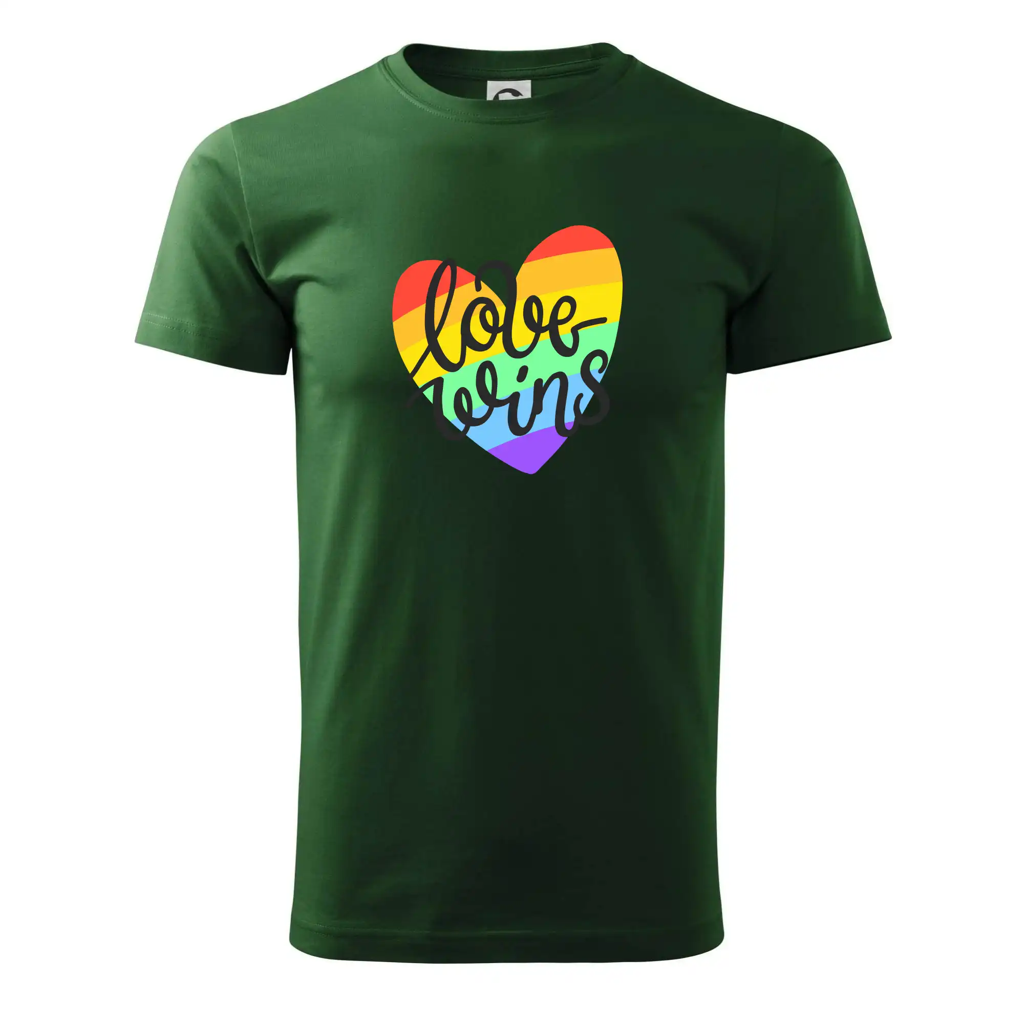 Tričká pre LGBT a Queer komunitu - Love wins srdce - Klasické pánske tričko vyššej gramáže