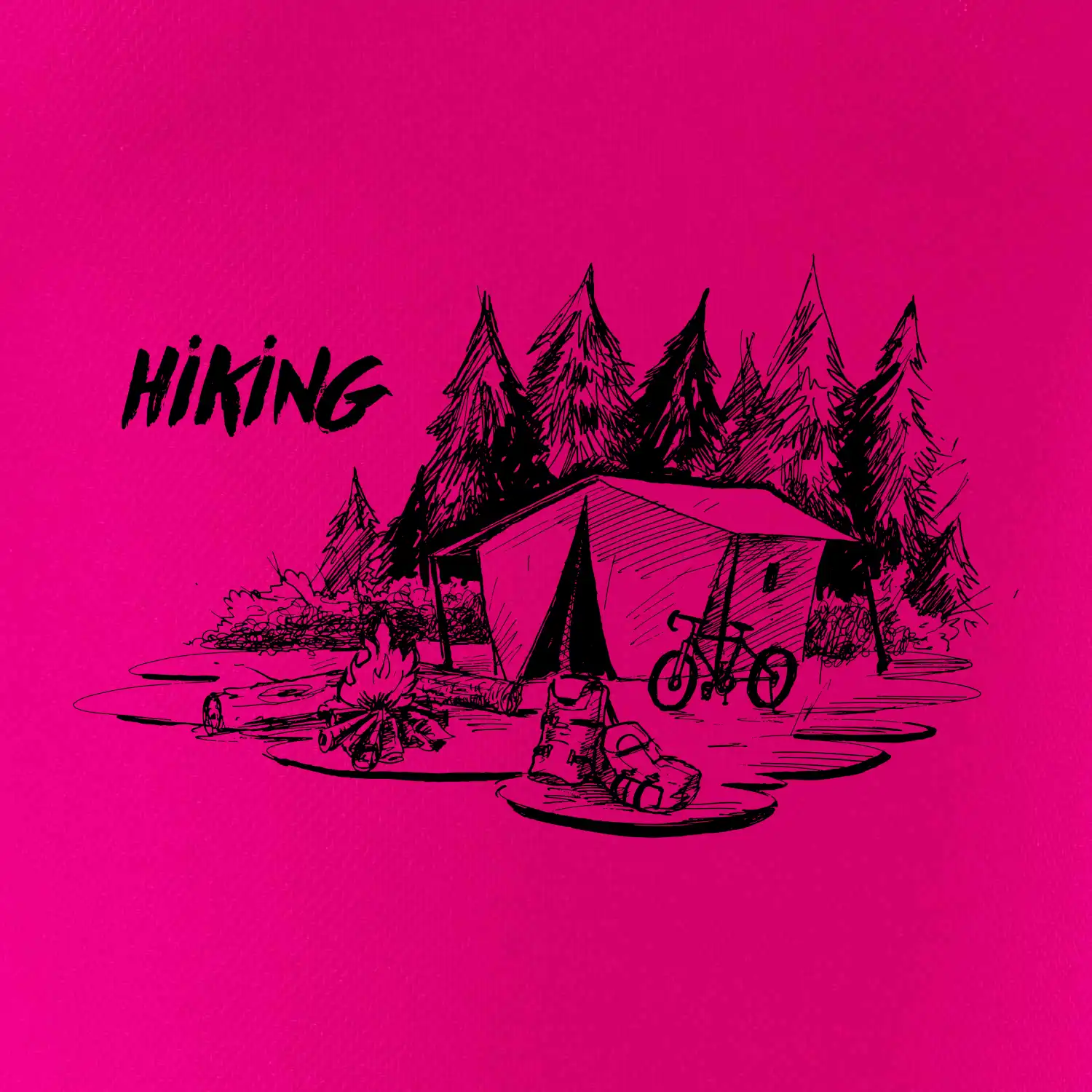 Hiking - obrázek kreslený