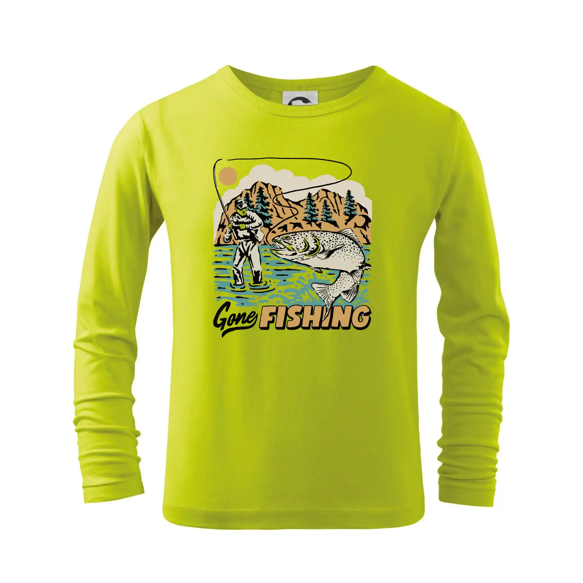 Tričká pre rybárov s potlačou - Gone Fishing - Tričko detské Long Sleeve