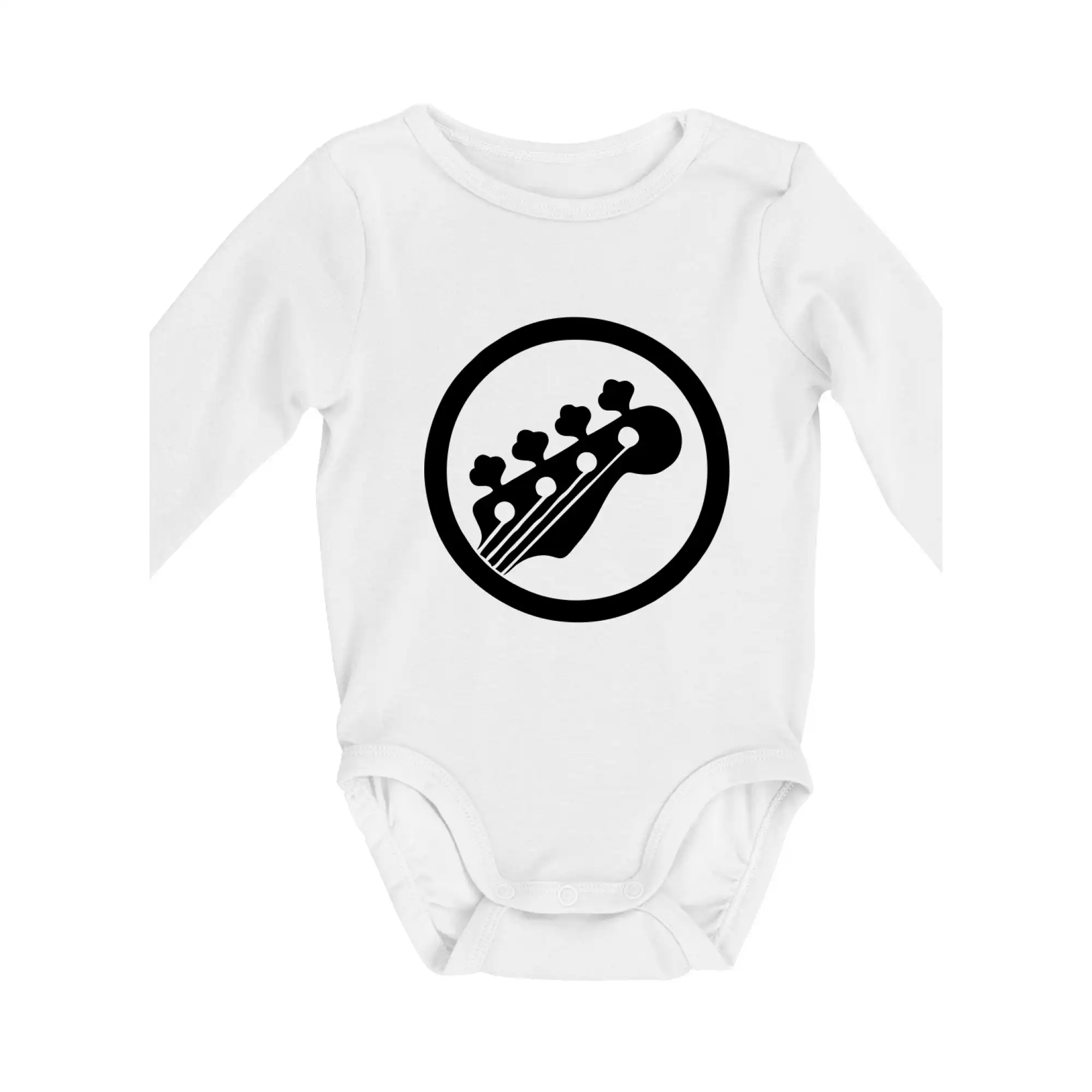 Hudobné tričká - Gitara kruh - Body dojčenské s dlhým rukávom