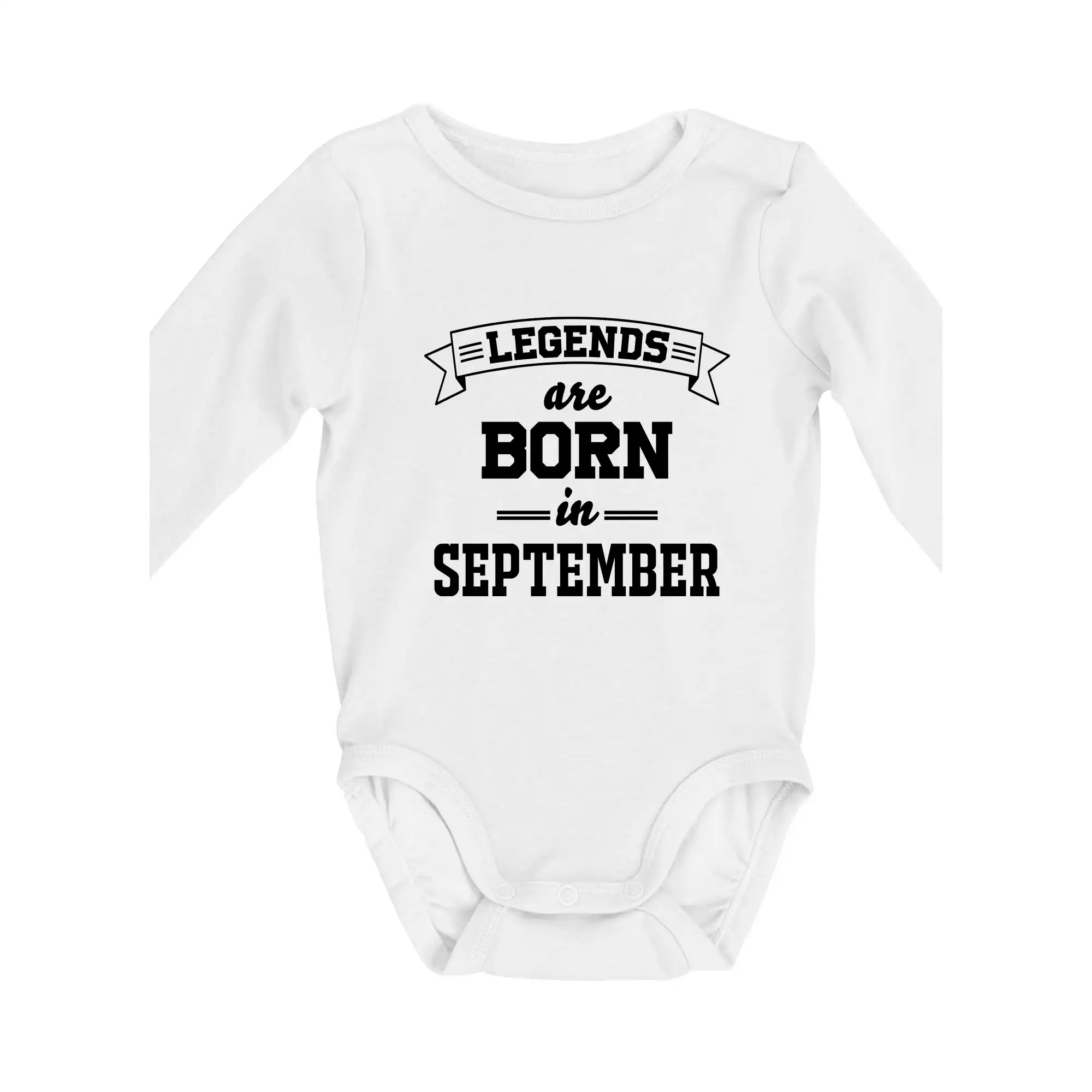 Tričká pre narodených v septembri - Legends are born in September - Body dojčenské s dlhým rukávom