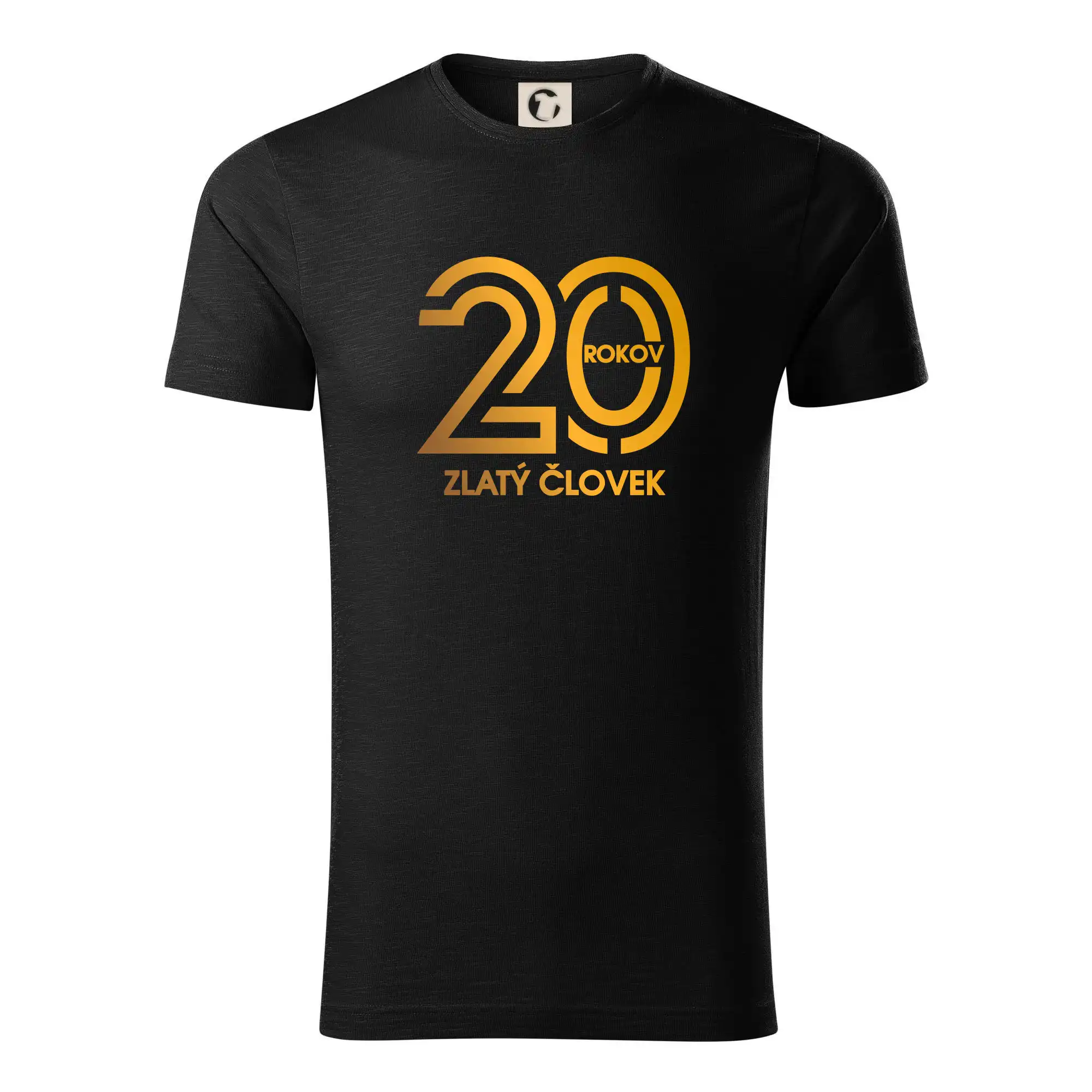 Tričká k narodeninám - 20 rokov zlatý človek - Tričko z organickej bavlny