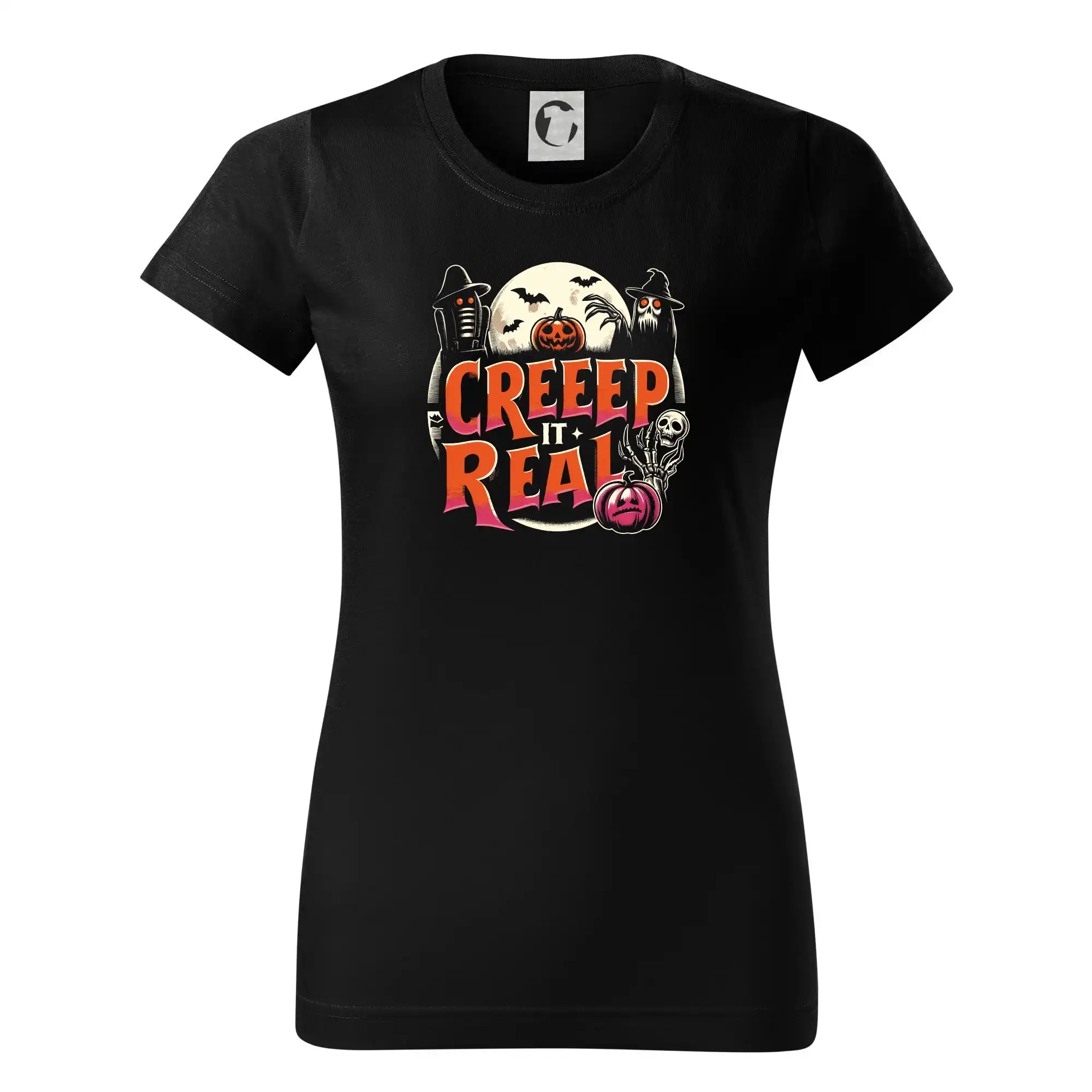 Grafické tričká - Creep it real - Dámske tričko basic - ľahko voľnejšie a dlhšie