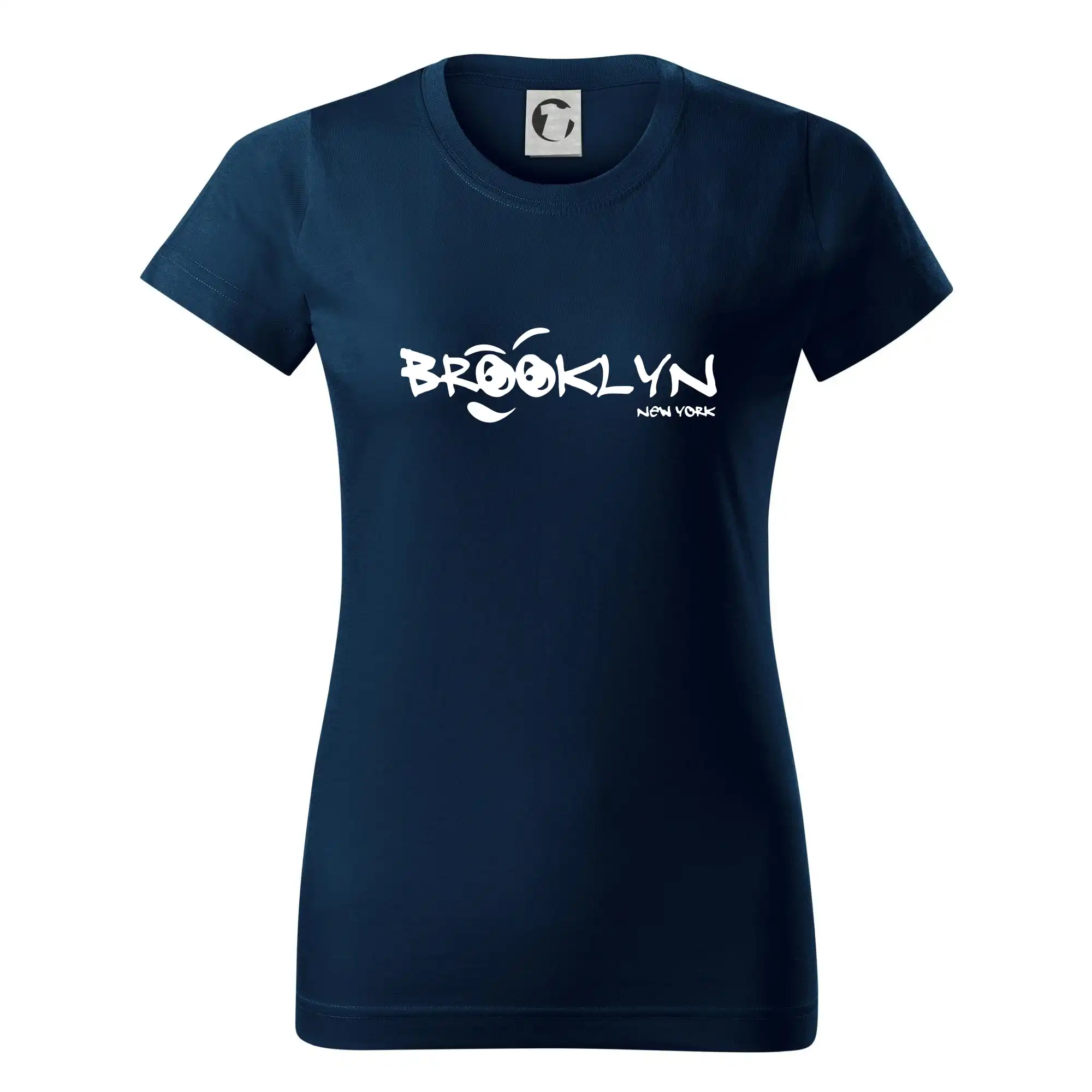 Tričká USA - Brooklyn úsmev - Dámske tričko basic - ľahko voľnejšie a dlhšie