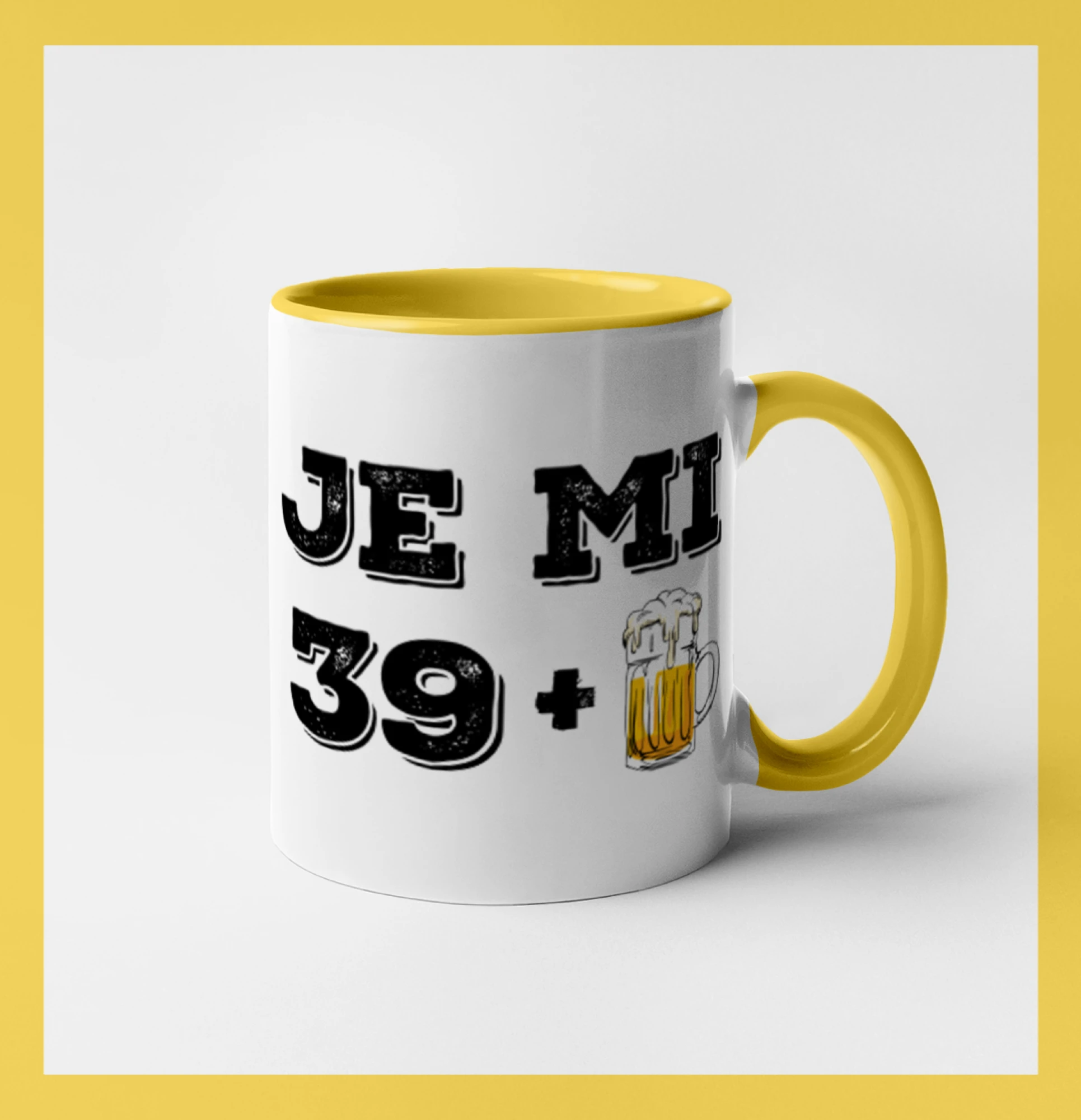 Tričko k štyridsiatke - Je mi 40 pivo - Hrnček 