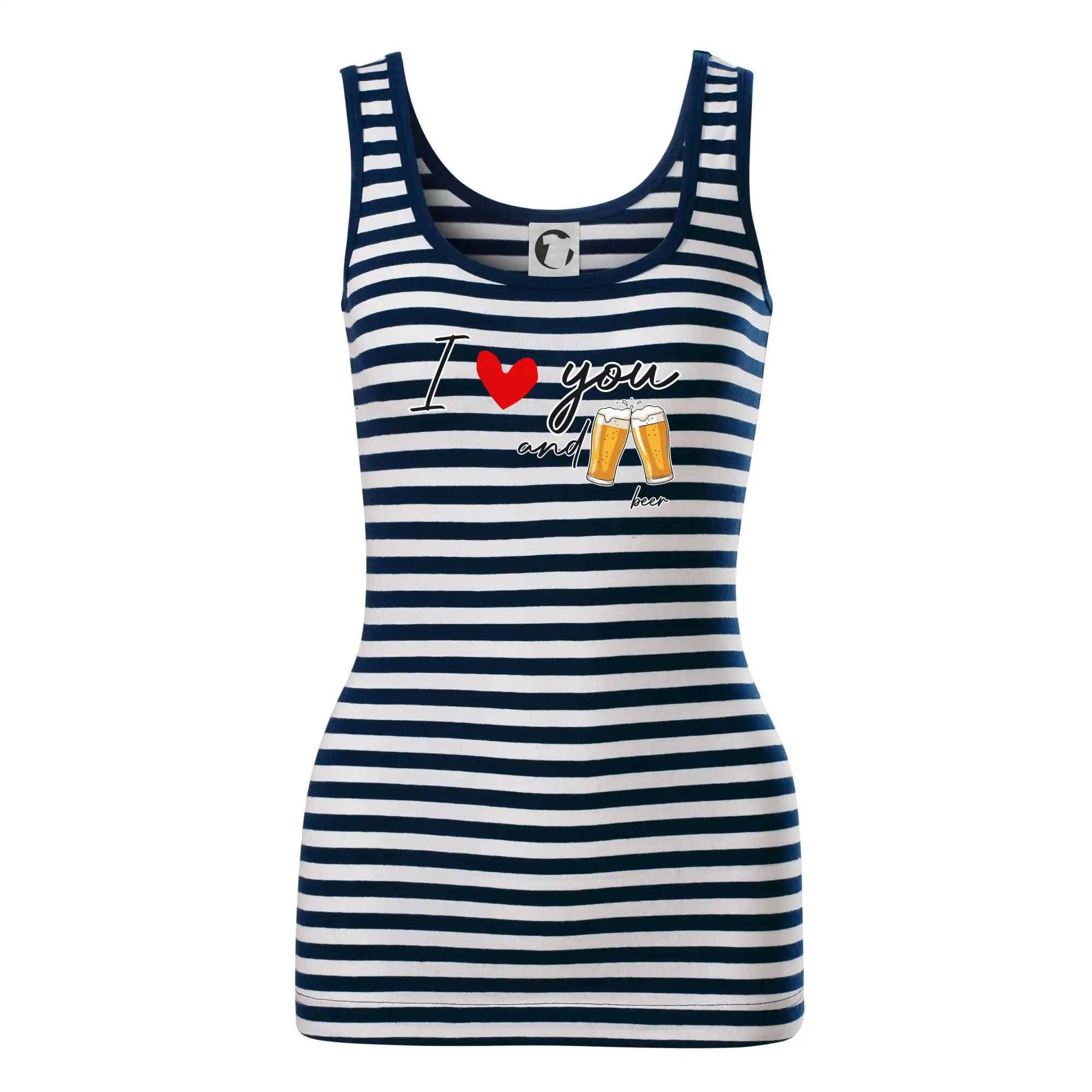 Vtipná tričká pre pivárov - I love beer and beer - Sailor tielko na vodu