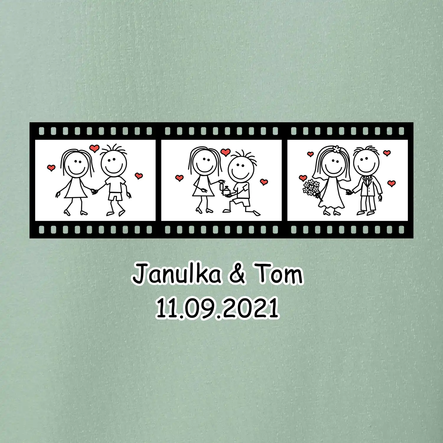 Svatební den - váš nápis (Hana-creative)
