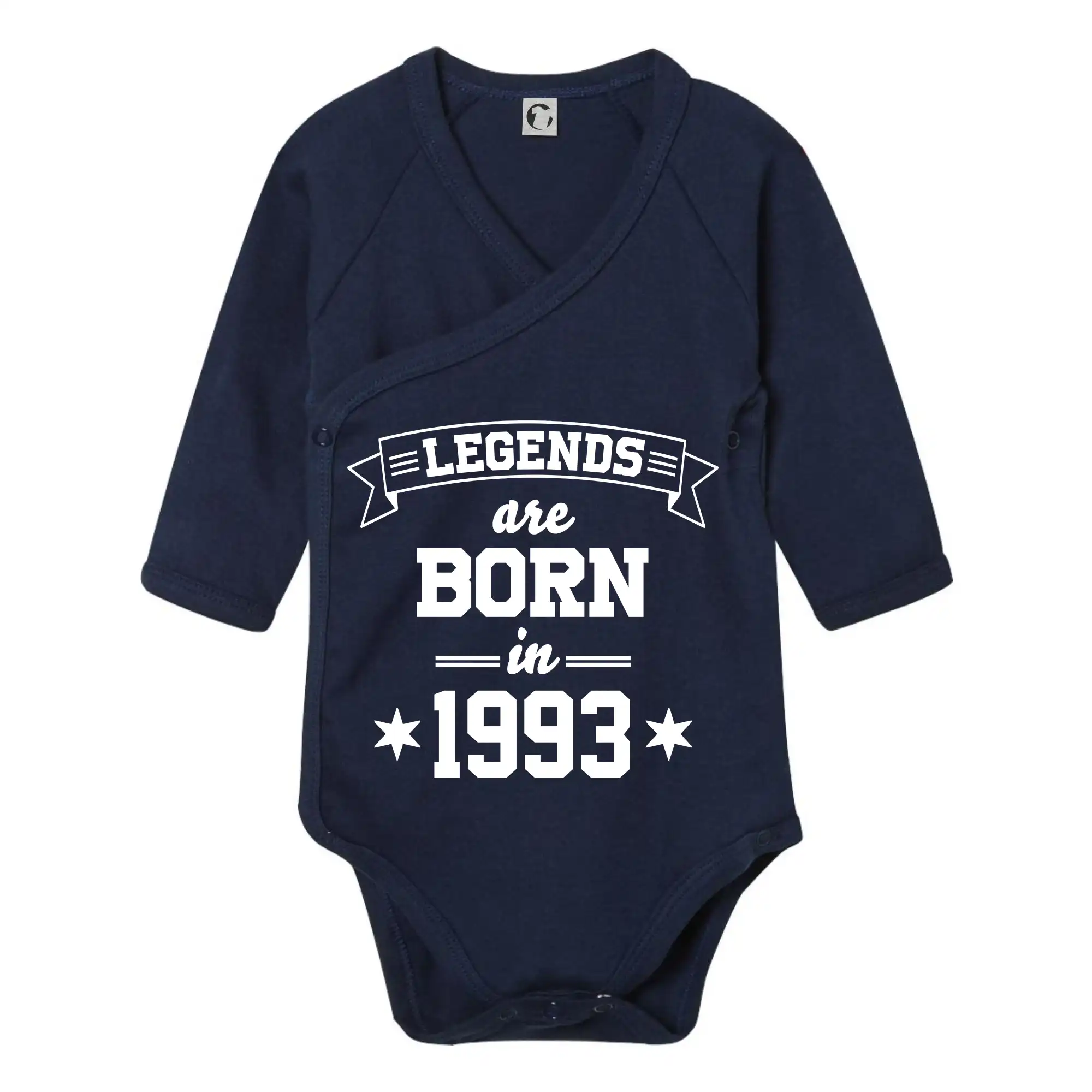 Tričká k narodeninám - Legends are born in 1993 - Body zavinovacie s dlhým rukávom