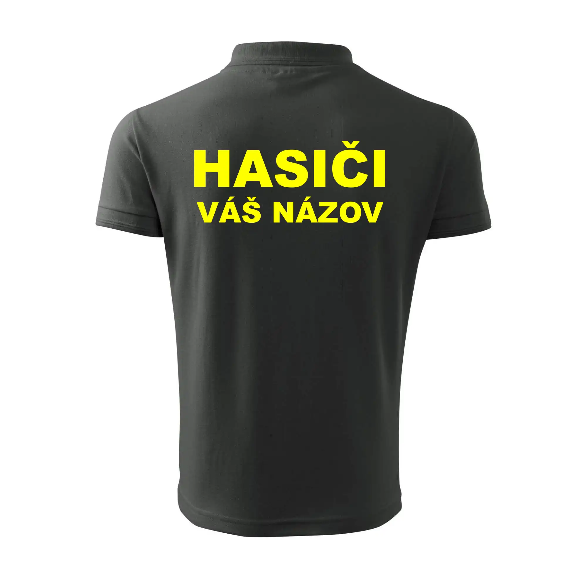 Hasiči - žltý nápis - váš názov zboru