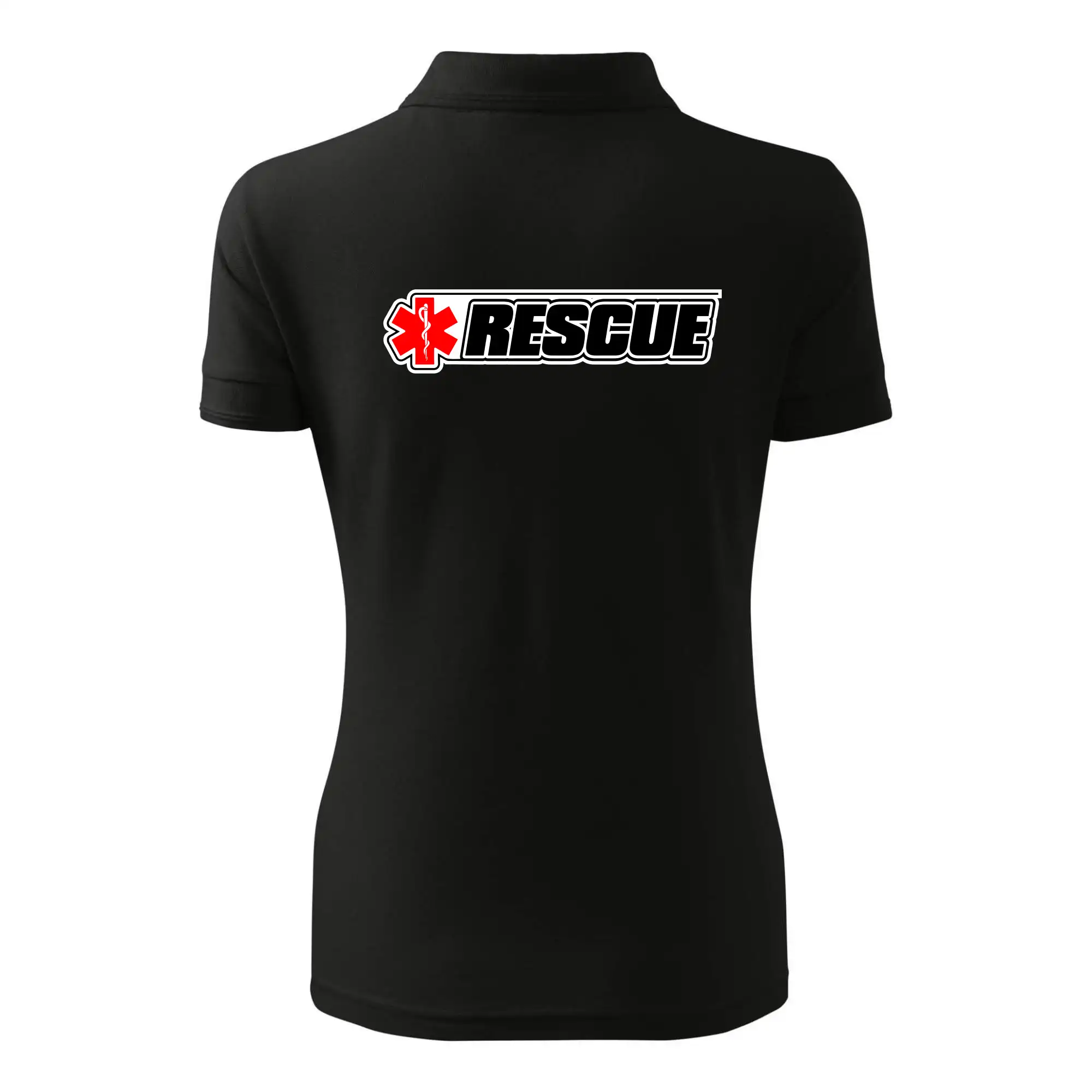 Tričká a mikiny pre záchranárov a lekárov - Kvalitné oblečenie pre zdravotníkov - Záchranár rescue kríž červený - Polokošeľa dámska Pique Polo